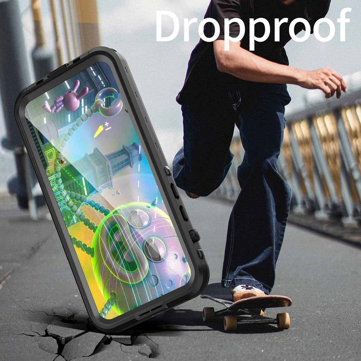 Redpepper Dot Plus Waterproof Backcover Apple iPhone 14 Pro Max - Zwart