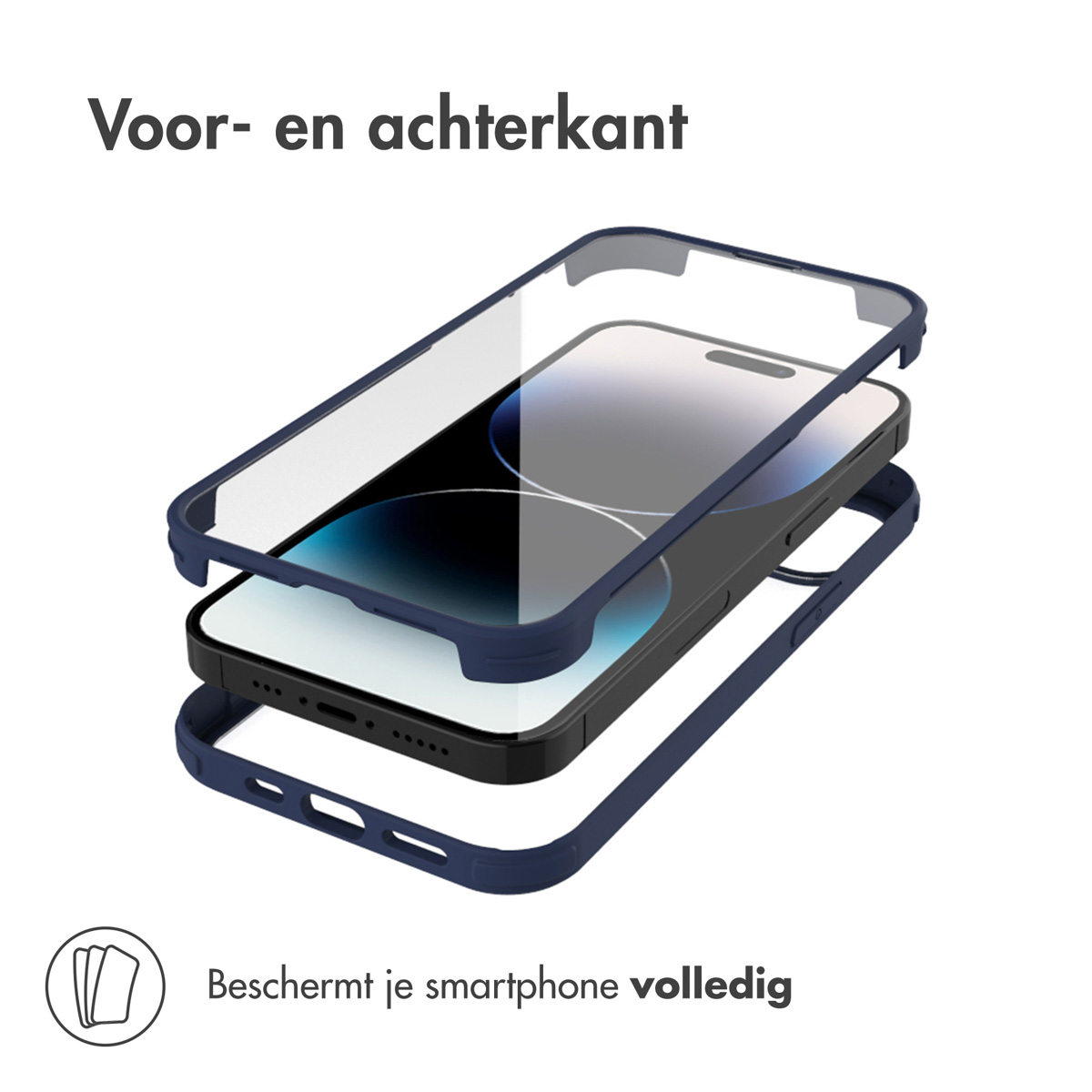 Accezz 360° Full Protective Cover Apple iPhone 14 Pro Max- Blauw