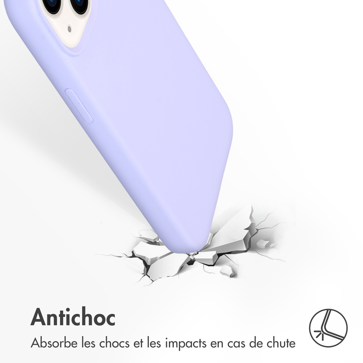 Accezz Liquid Silicone Backcover Apple iPhone 14 - Paars