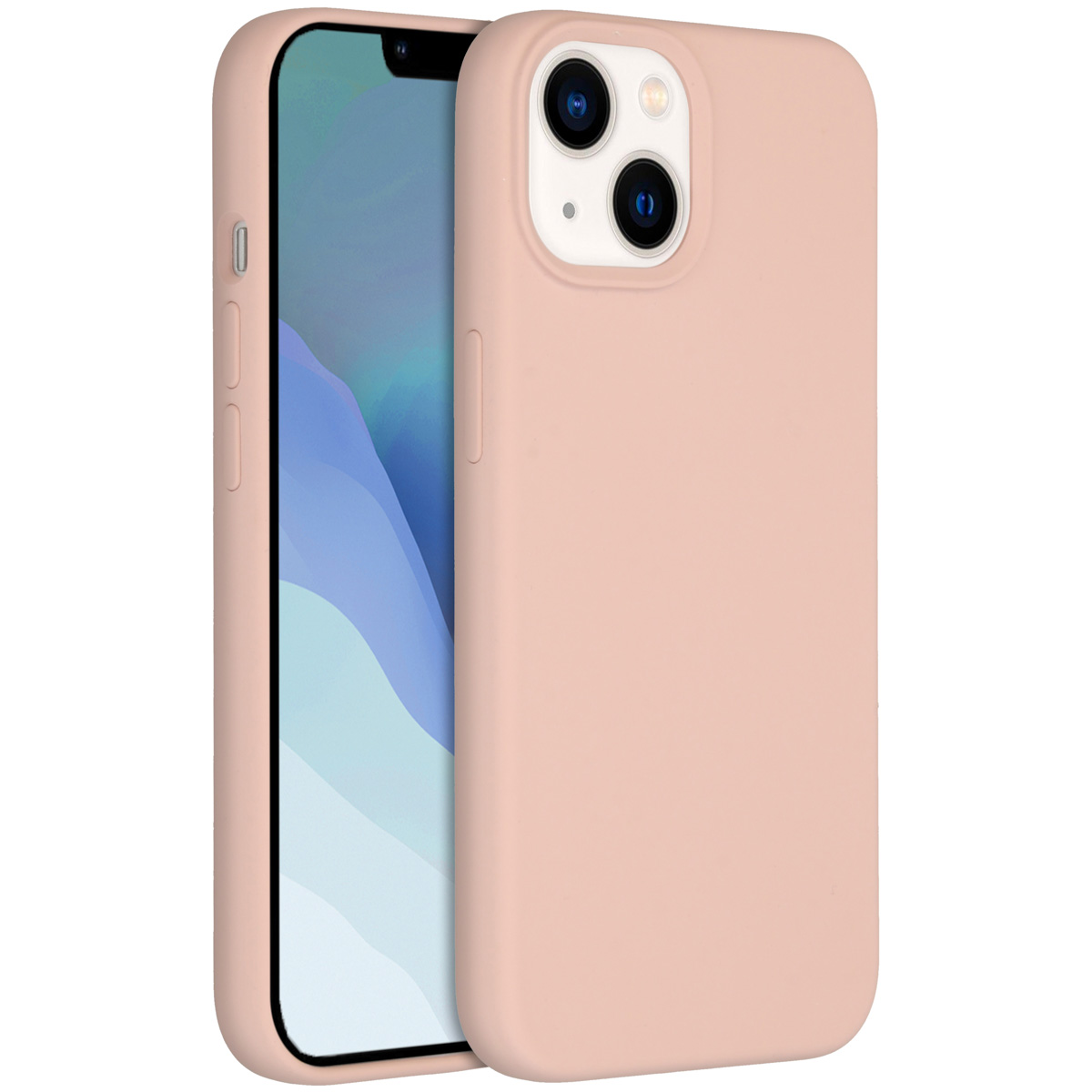 Accezz Liquid Silicone Backcover Apple iPhone 14 - Roze