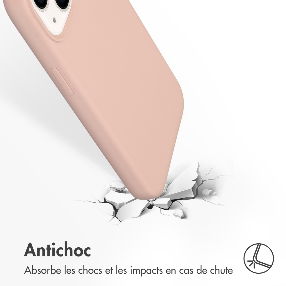 Accezz Liquid Silicone Backcover Apple iPhone 14 - Roze