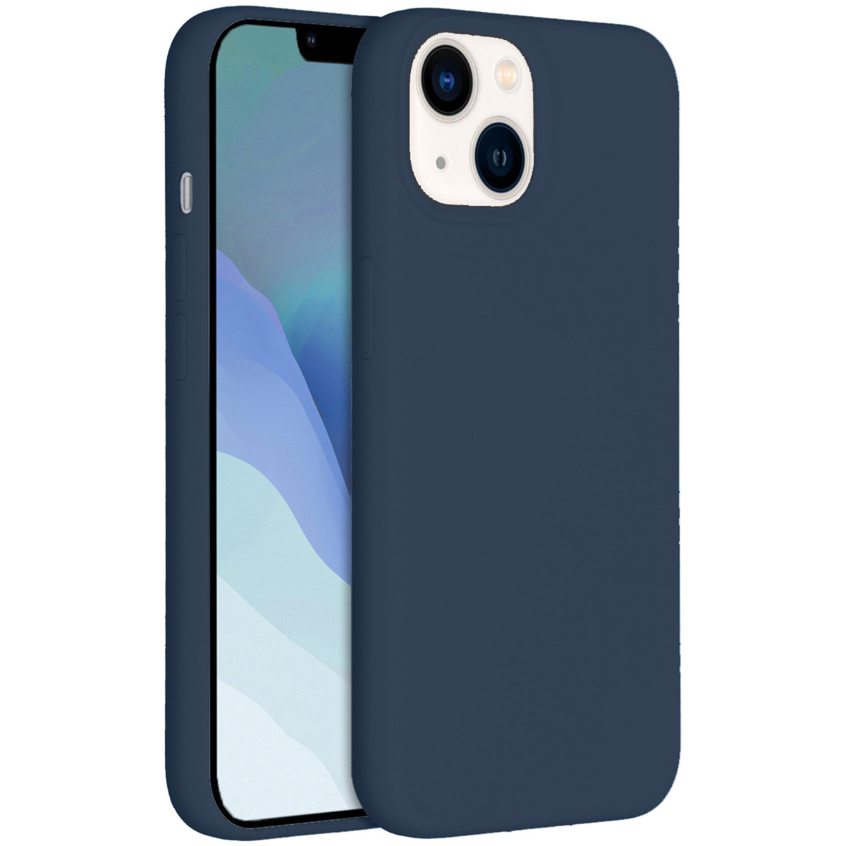 Accezz Liquid Silicone Backcover Apple iPhone 14 - Donkerblauw