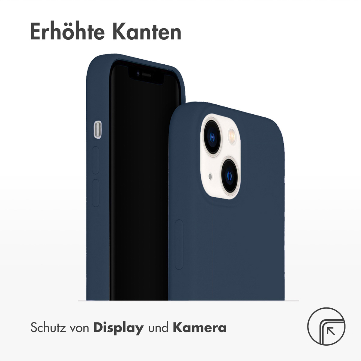 Accezz Liquid Silicone Backcover Apple iPhone 14 - Donkerblauw