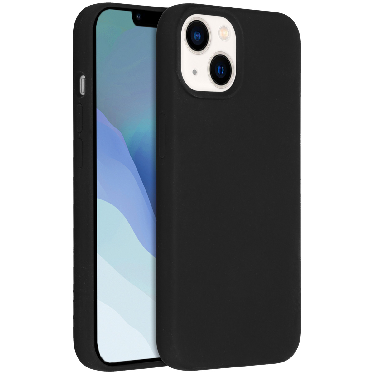 Accezz Liquid Silicone Backcover Apple iPhone 14 - Zwart
