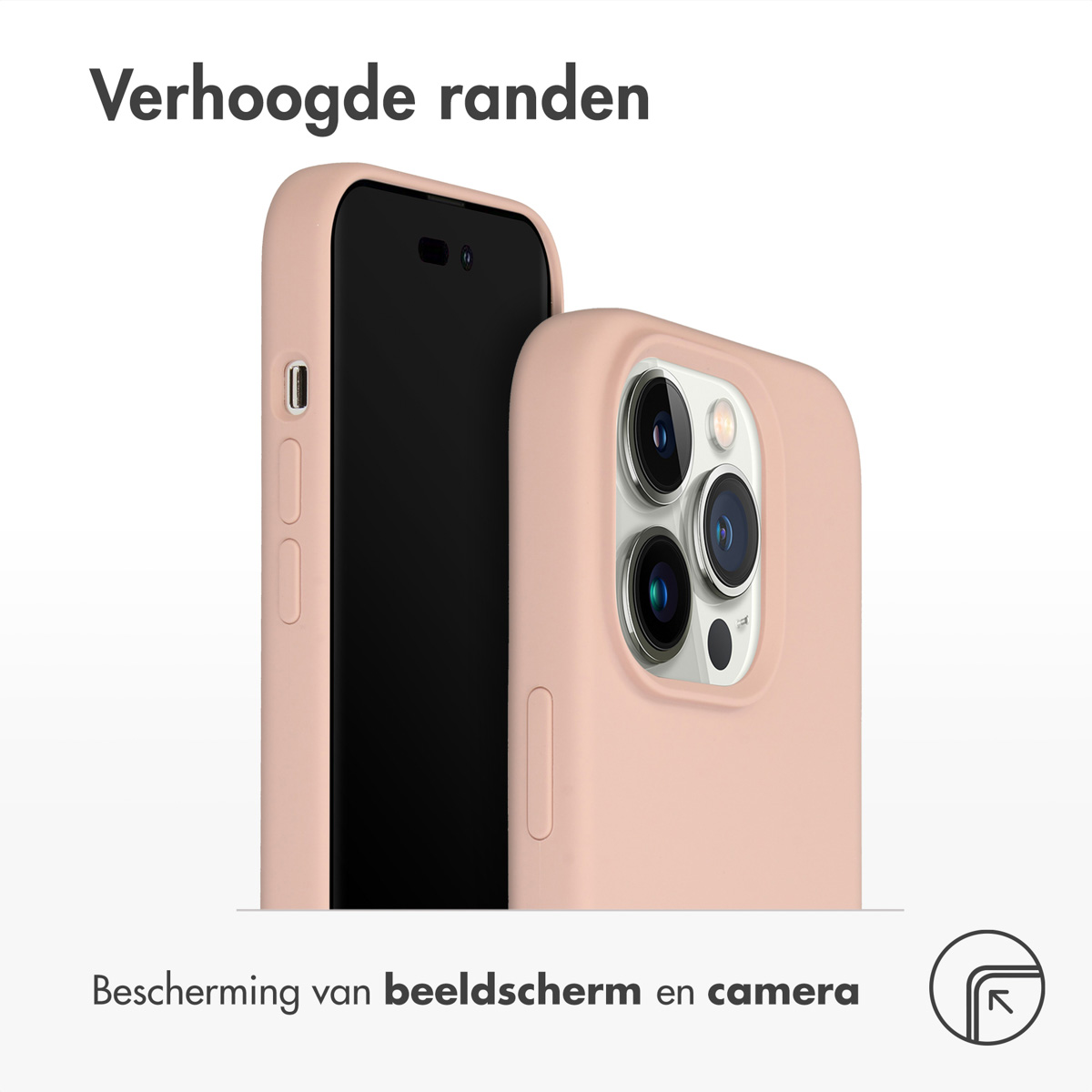 Accezz Liquid Silicone Backcover Apple iPhone 14 Pro - Roze