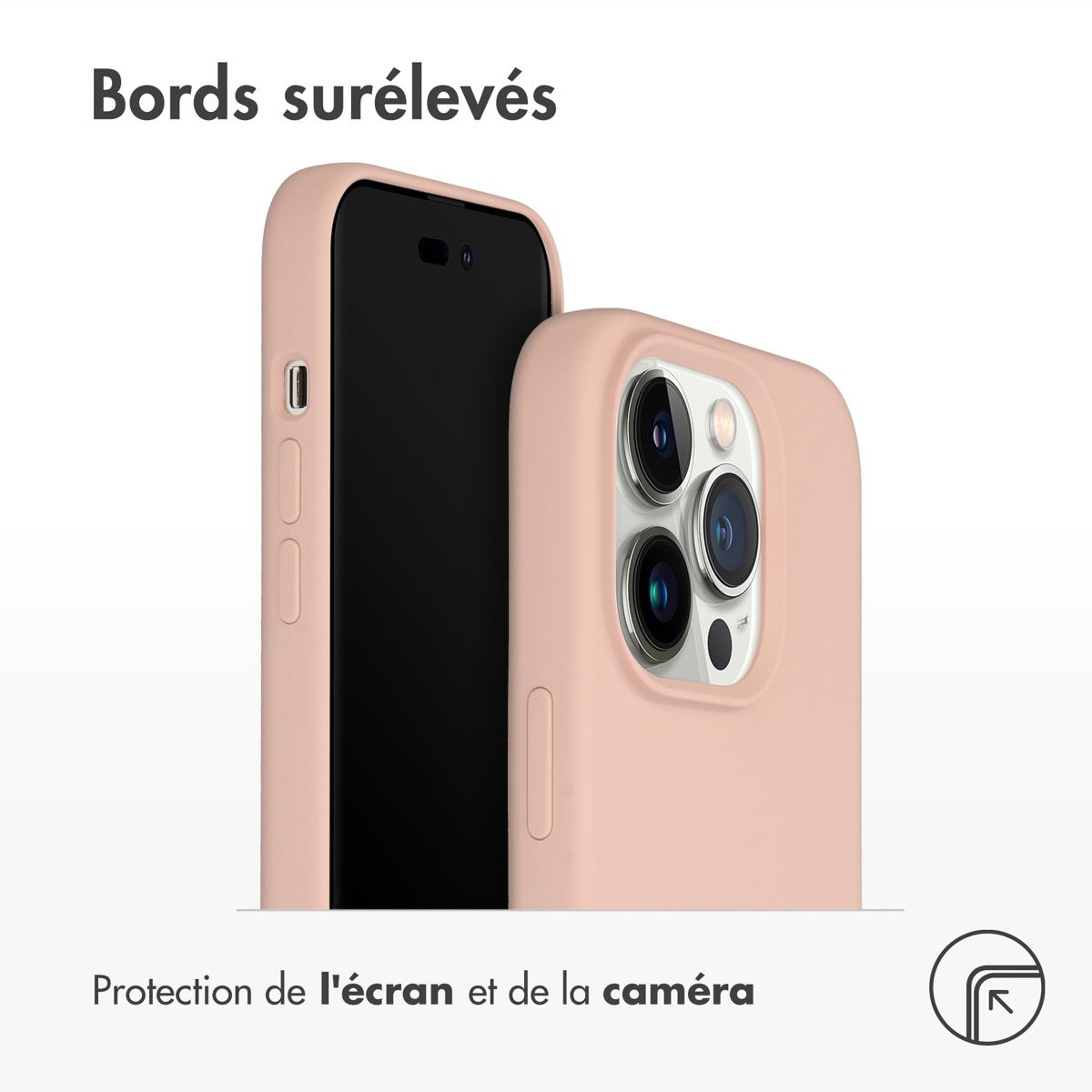Accezz Liquid Silicone Backcover Apple iPhone 14 Pro - Roze