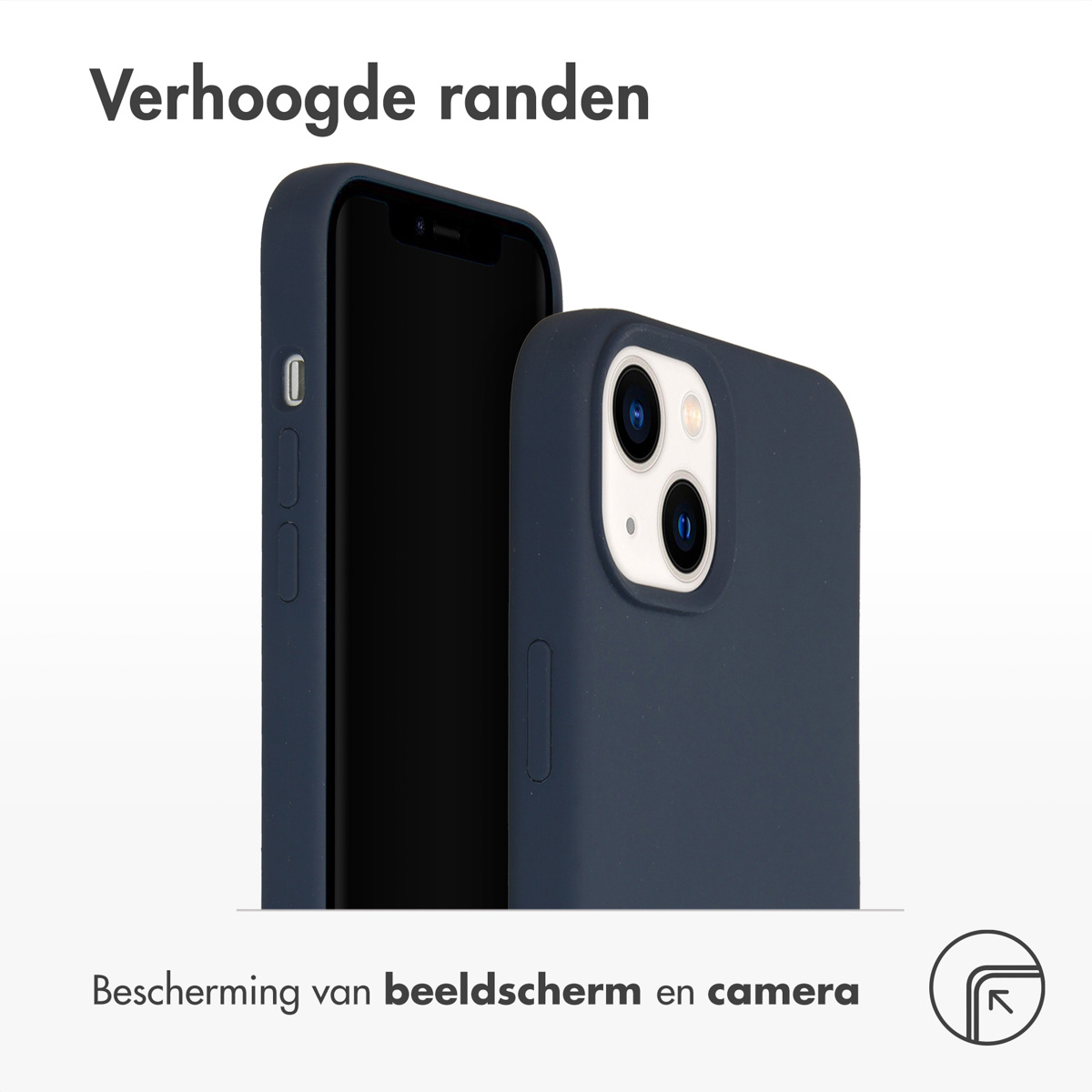 Accezz Liquid Silicone Backcover Apple iPhone 14 Plus - Donkerblauw