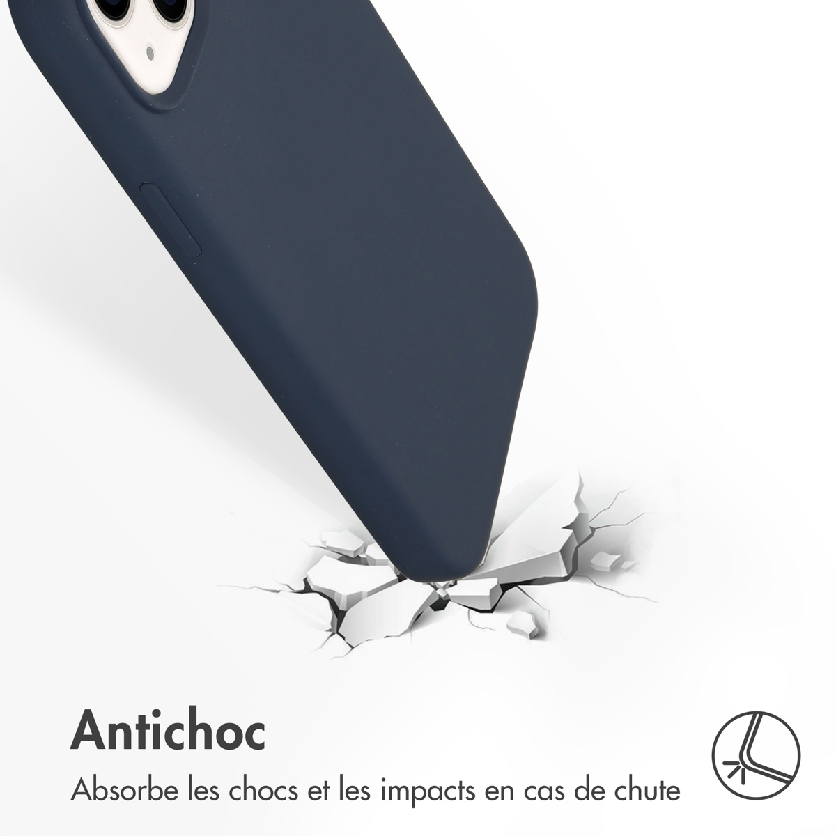 Accezz Liquid Silicone Backcover Apple iPhone 14 Plus - Donkerblauw