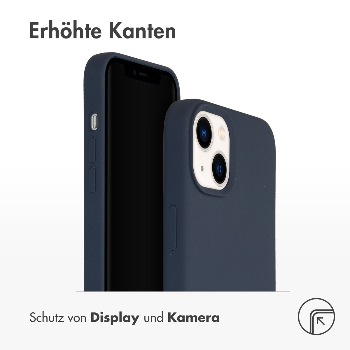 Accezz Liquid Silicone Backcover Apple iPhone 14 Plus - Donkerblauw
