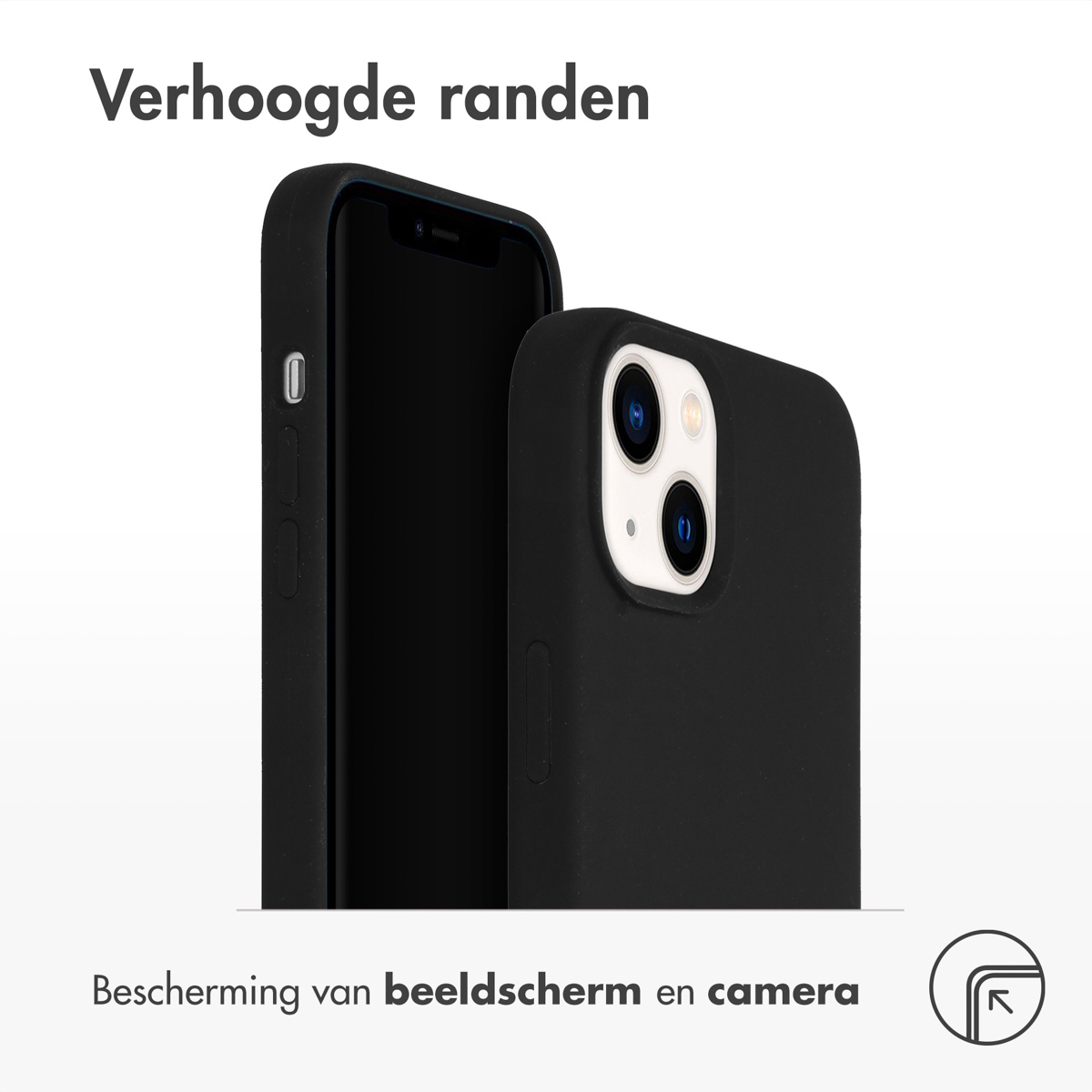 Accezz Liquid Silicone Backcover Apple iPhone 14 Plus - Zwart