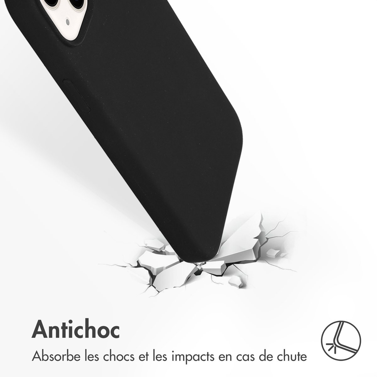 Accezz Liquid Silicone Backcover Apple iPhone 14 Plus - Zwart