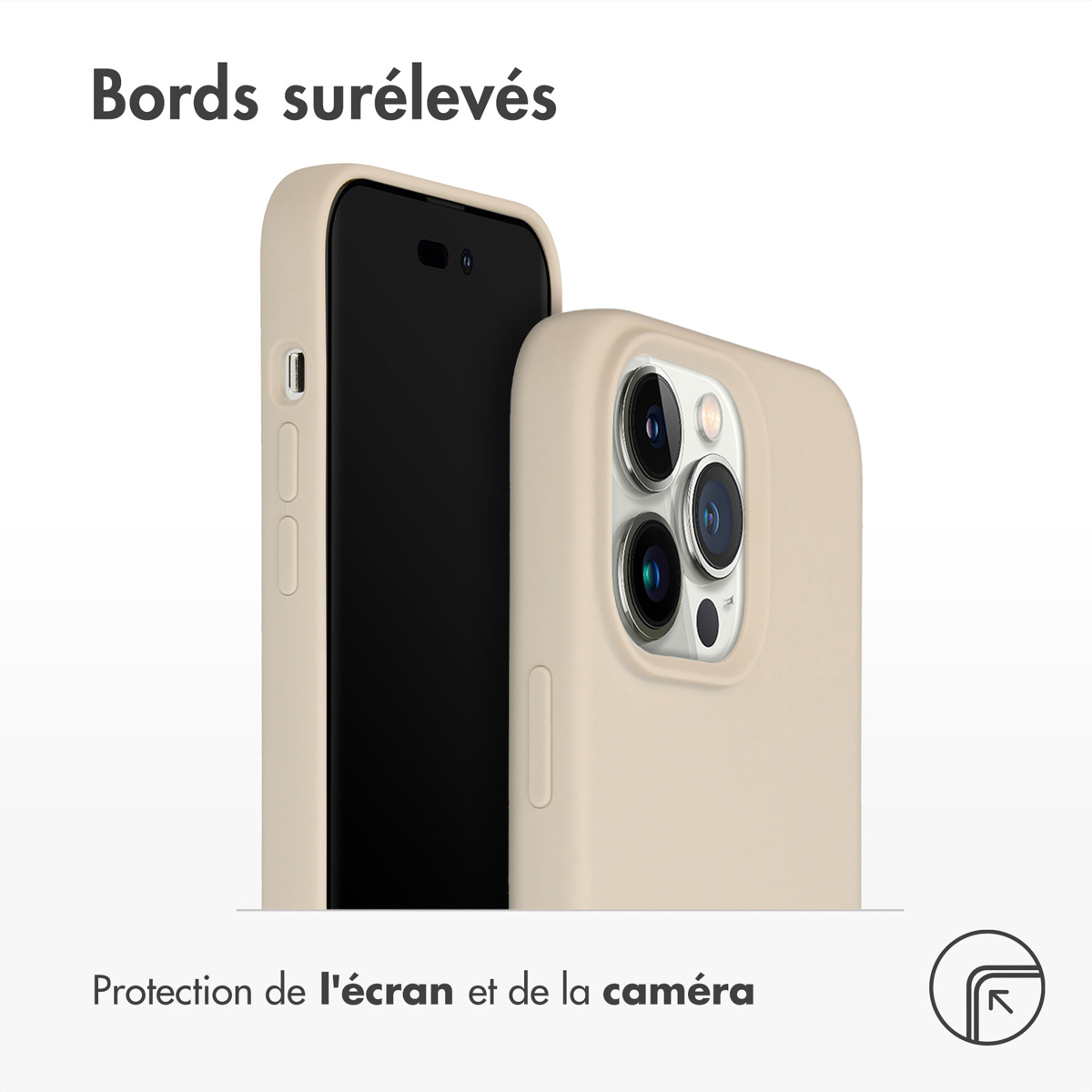Accezz Liquid Silicone Backcover Apple iPhone 14 Pro Max - Stone