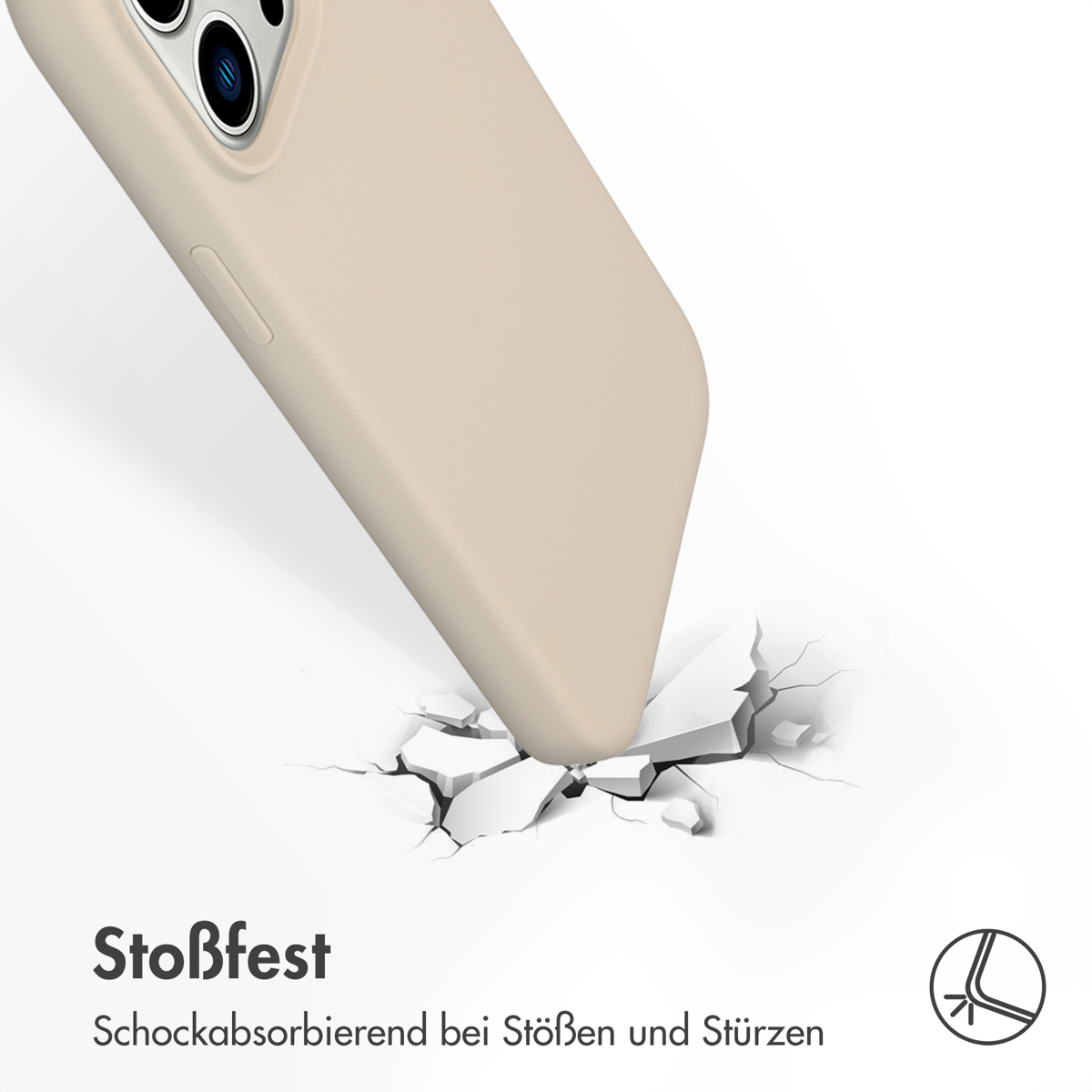 Accezz Liquid Silicone Backcover Apple iPhone 14 Pro Max - Stone