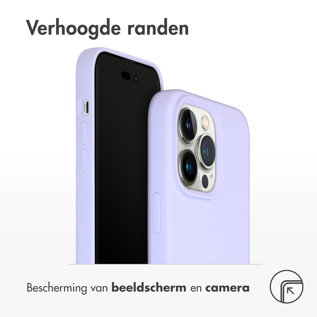 Accezz Liquid Silicone Backcover Apple iPhone 14 Pro Max - Paars