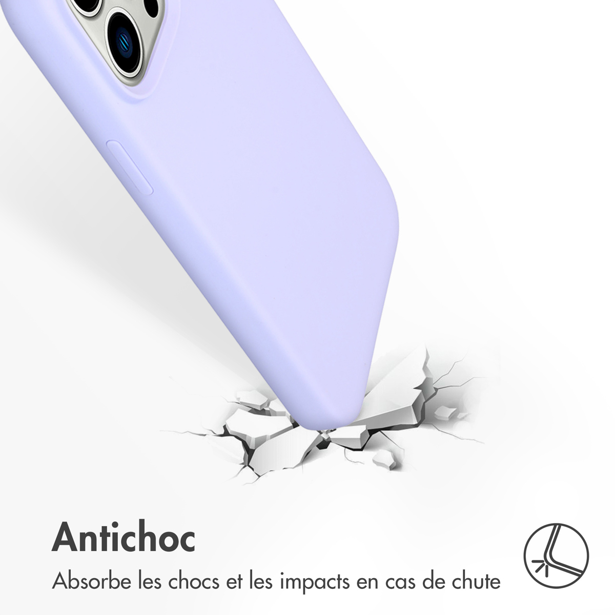Accezz Liquid Silicone Backcover Apple iPhone 14 Pro Max - Paars