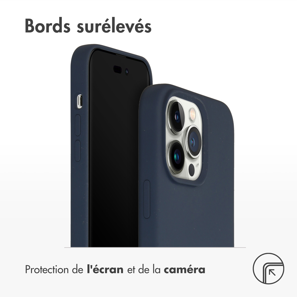Accezz Liquid Silicone Backcover Apple iPhone 14 Pro Max - Donkerblauw