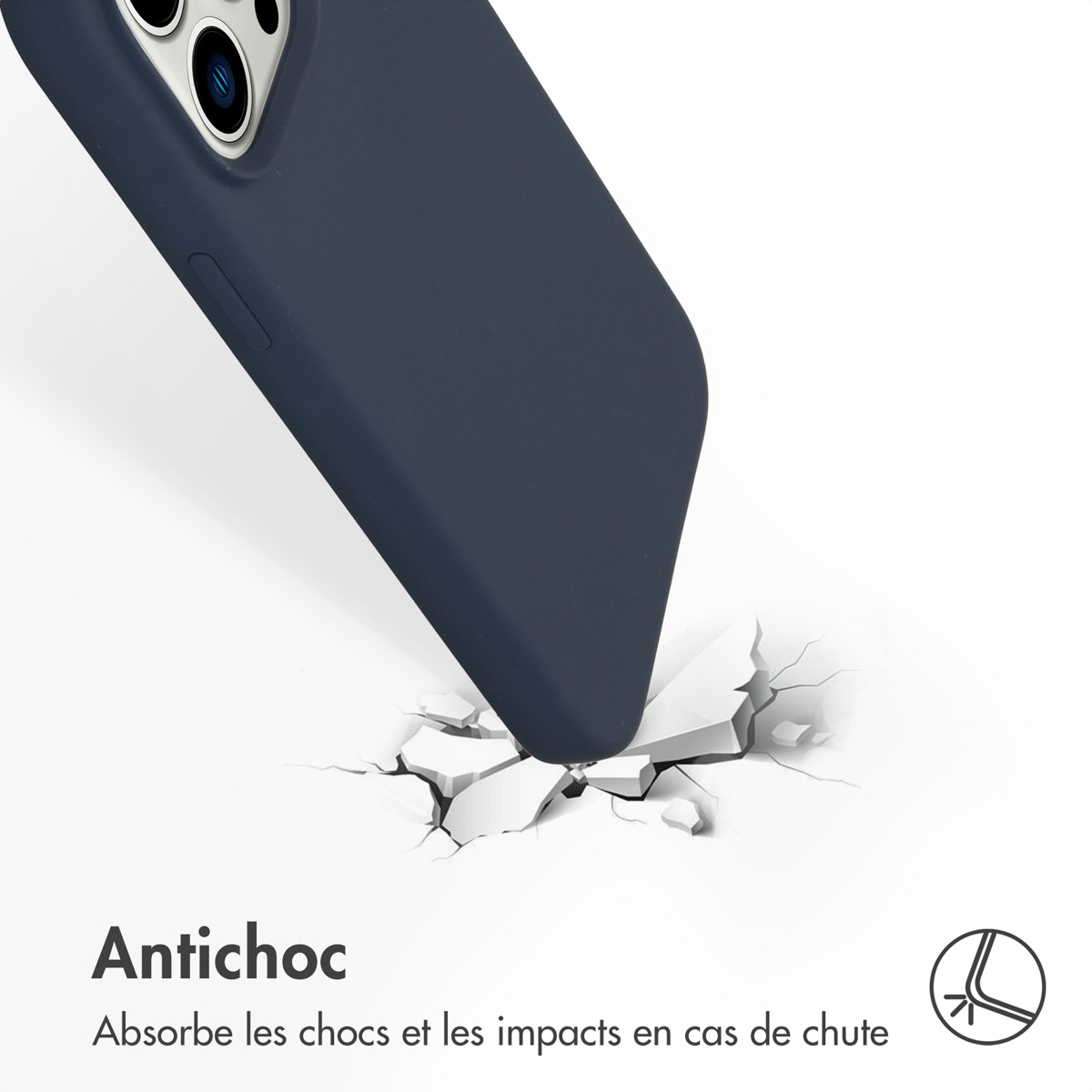 Accezz Liquid Silicone Backcover Apple iPhone 14 Pro Max - Donkerblauw