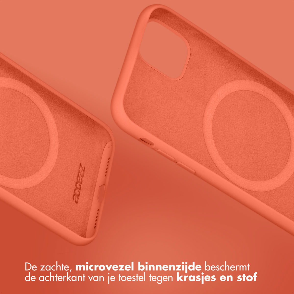 Accezz Liquid Silicone Backcover met MagSafe Apple iPhone 14 - Nectarine
