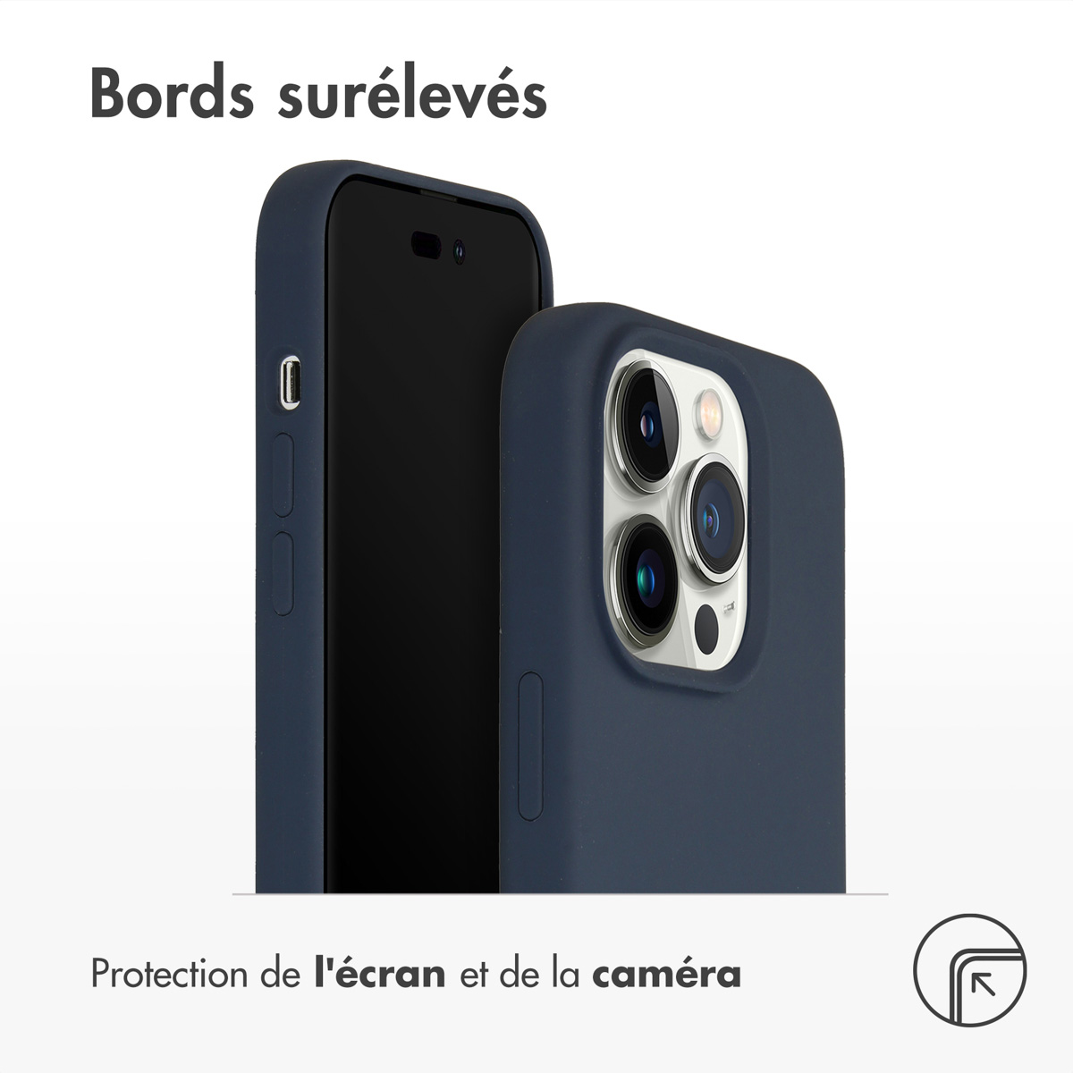 Accezz Liquid Silicone Backcover met MagSafe Apple iPhone 14 Pro - Donkerblauw