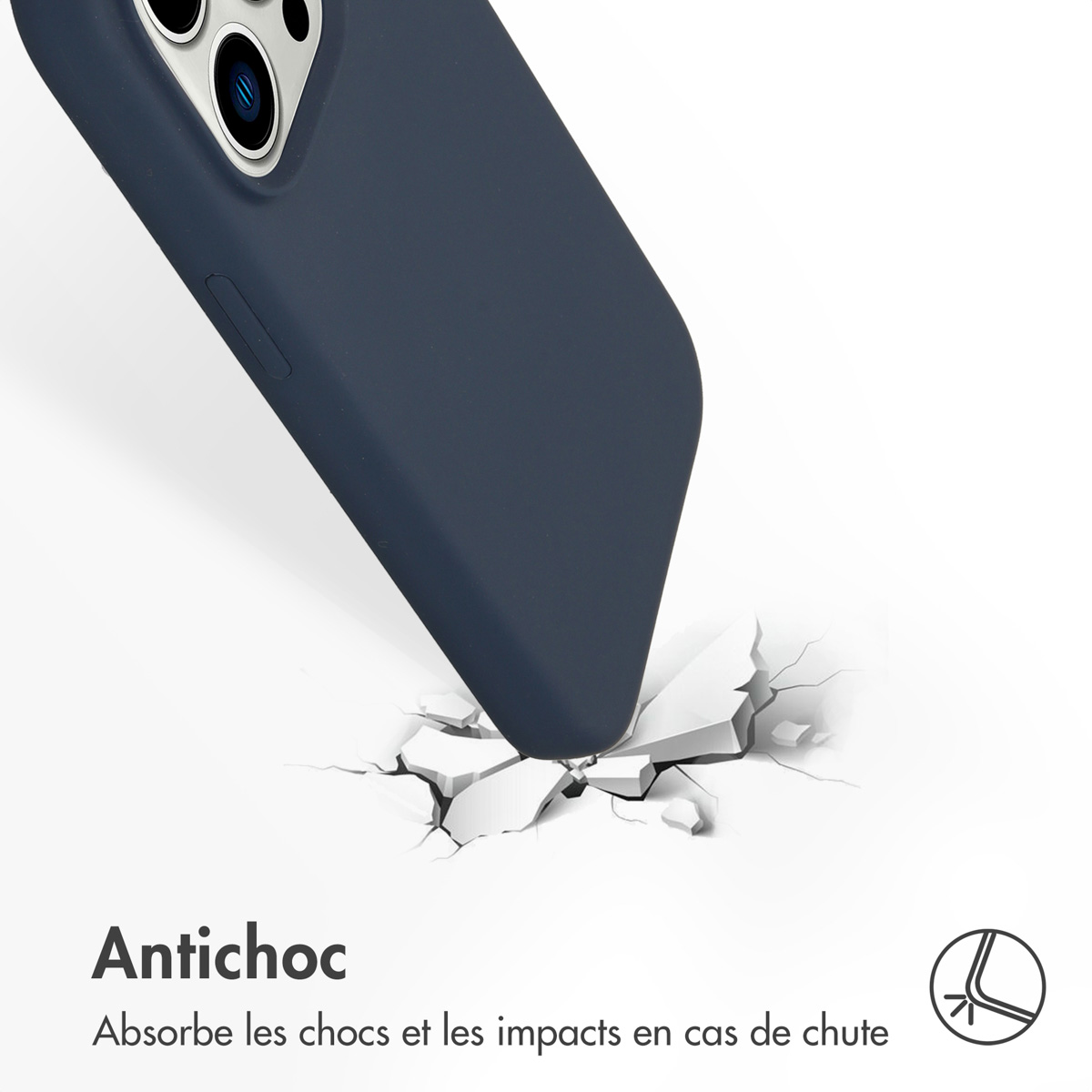 Accezz Liquid Silicone Backcover met MagSafe Apple iPhone 14 Pro - Donkerblauw
