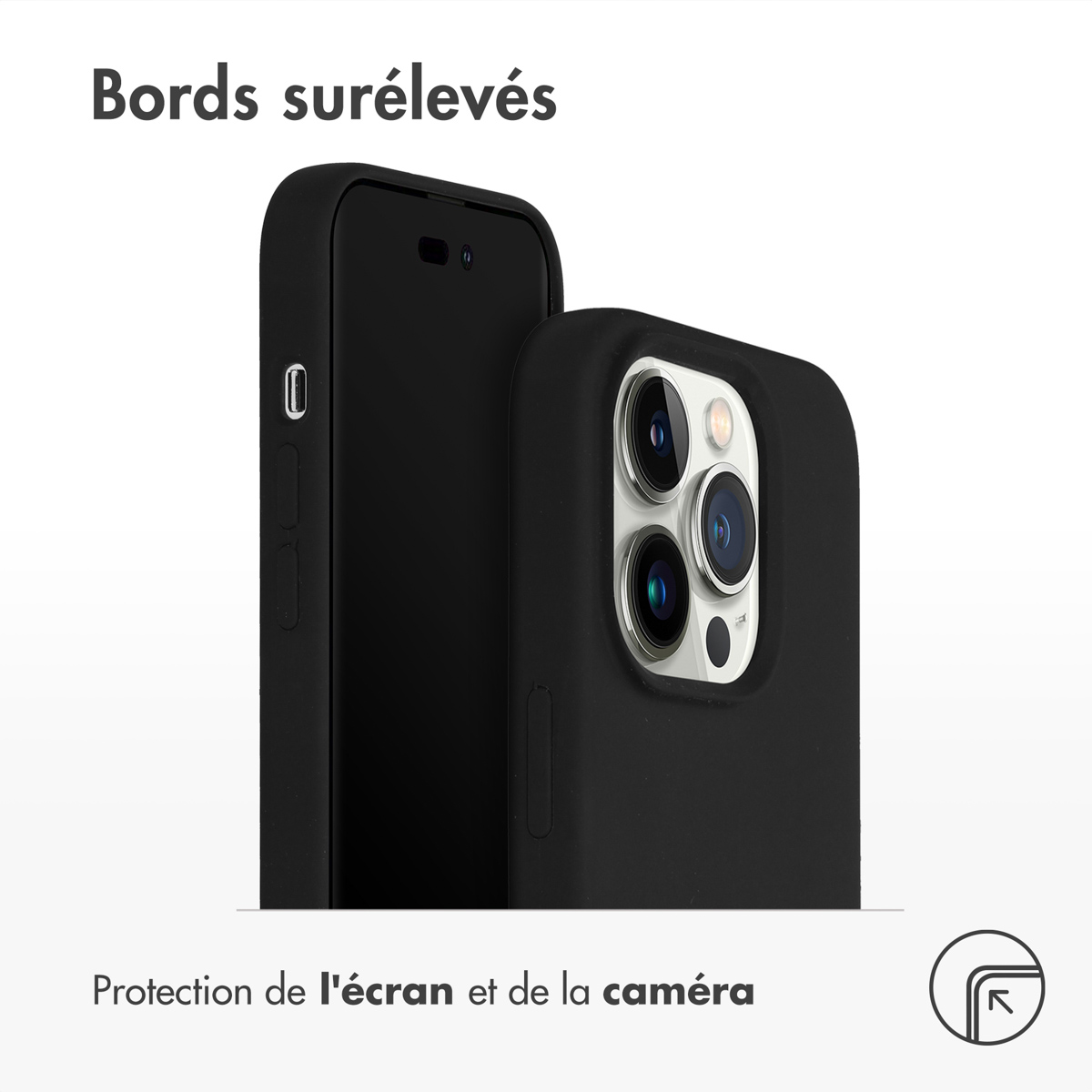 Accezz Liquid Silicone Backcover met MagSafe Apple iPhone 14 Pro - Zwart