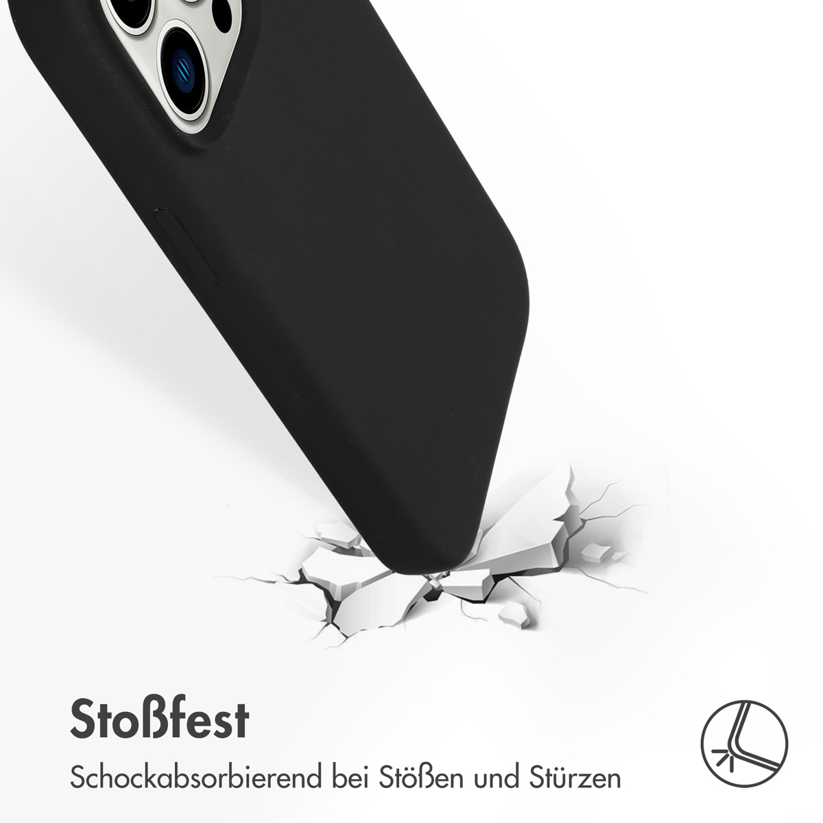 Accezz Liquid Silicone Backcover met MagSafe Apple iPhone 14 Pro - Zwart