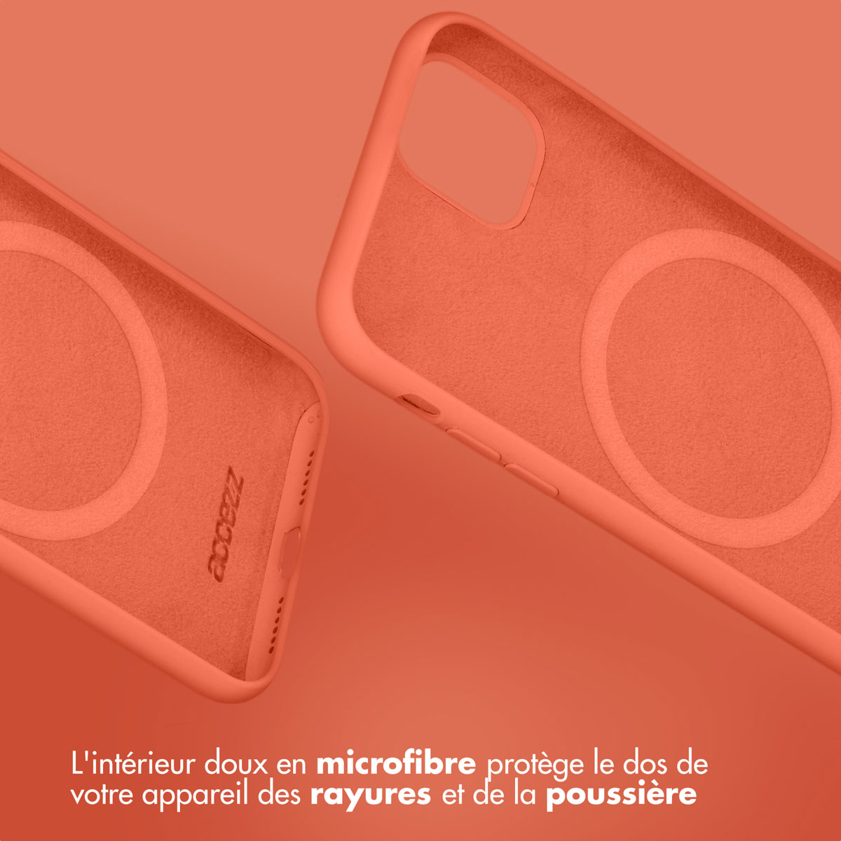 Accezz Liquid Silicone Backcover met MagSafe Apple iPhone 14 Plus - Nectarine