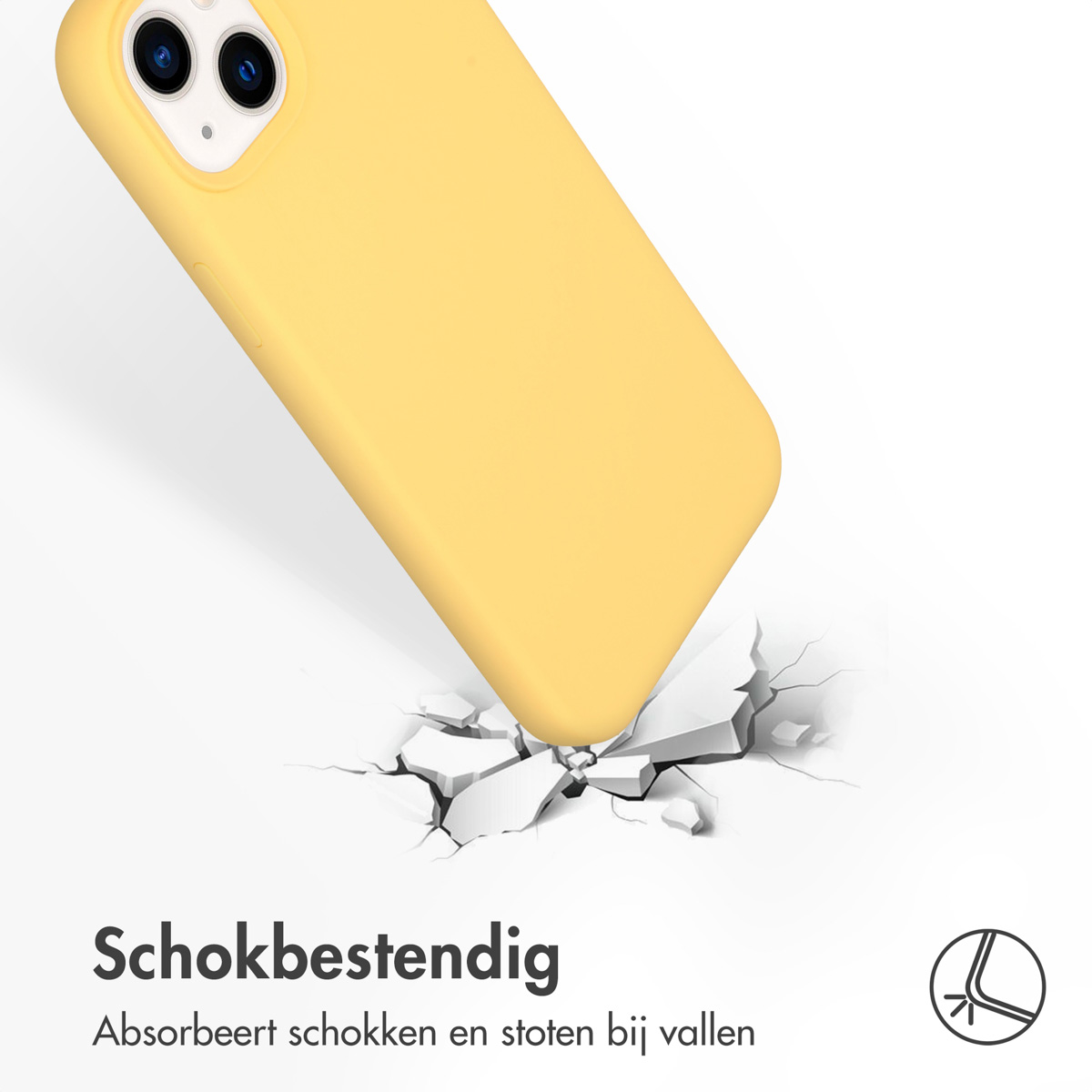 Accezz Liquid Silicone Backcover met MagSafe Apple iPhone 14 Plus - Geel