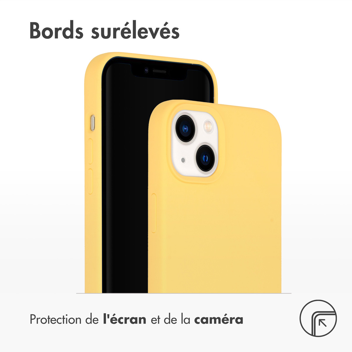Accezz Liquid Silicone Backcover met MagSafe Apple iPhone 14 Plus - Geel