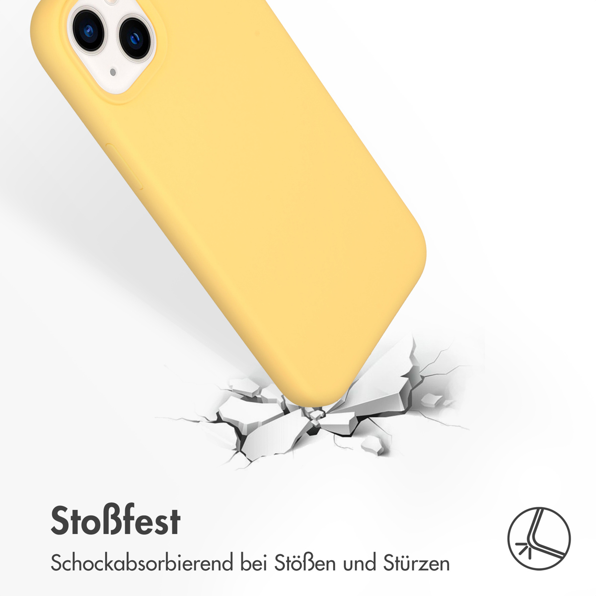 Accezz Liquid Silicone Backcover met MagSafe Apple iPhone 14 Plus - Geel
