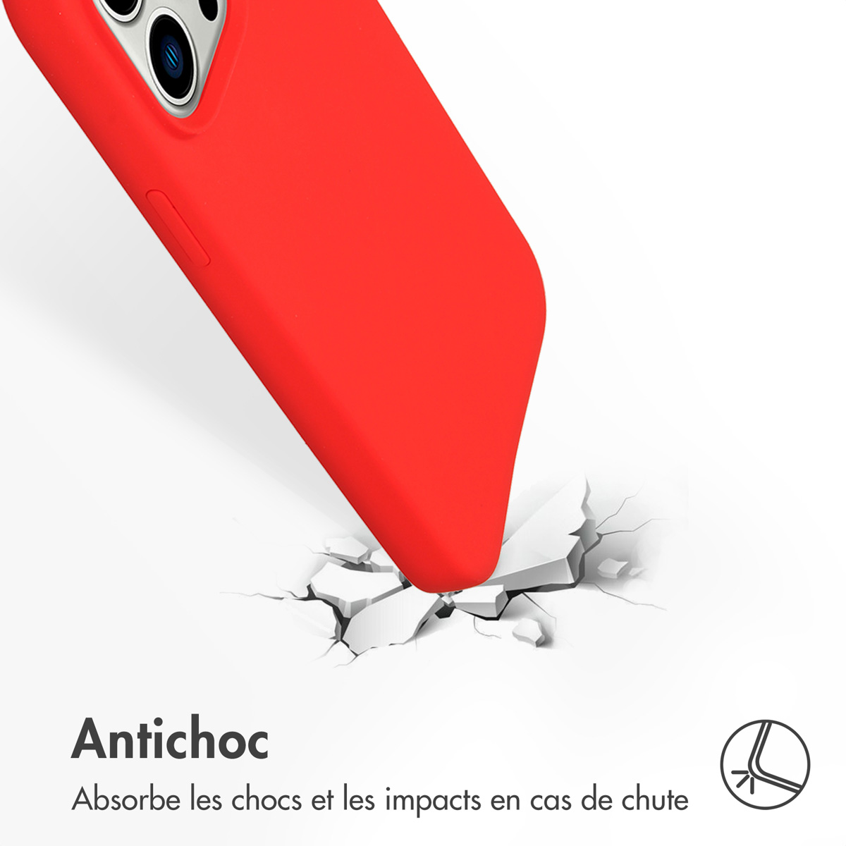 Accezz Liquid Silicone Backcover met MagSafe Apple iPhone 14 Pro Max - Rood