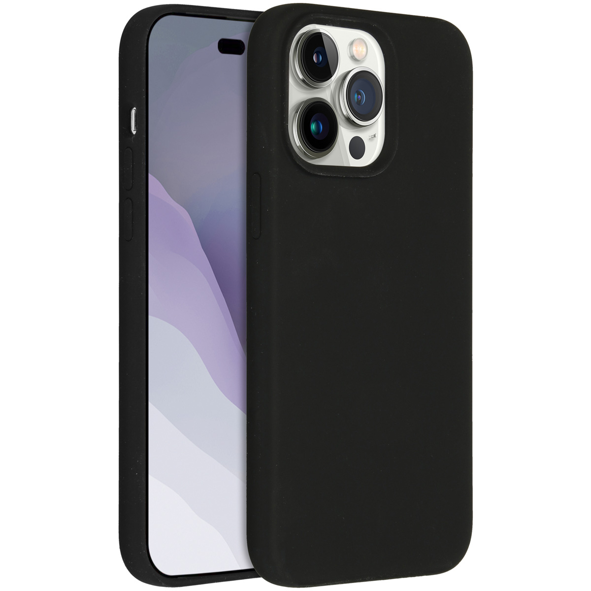 Accezz Liquid Silicone Backcover met MagSafe Apple iPhone 14 Pro Max - Zwart