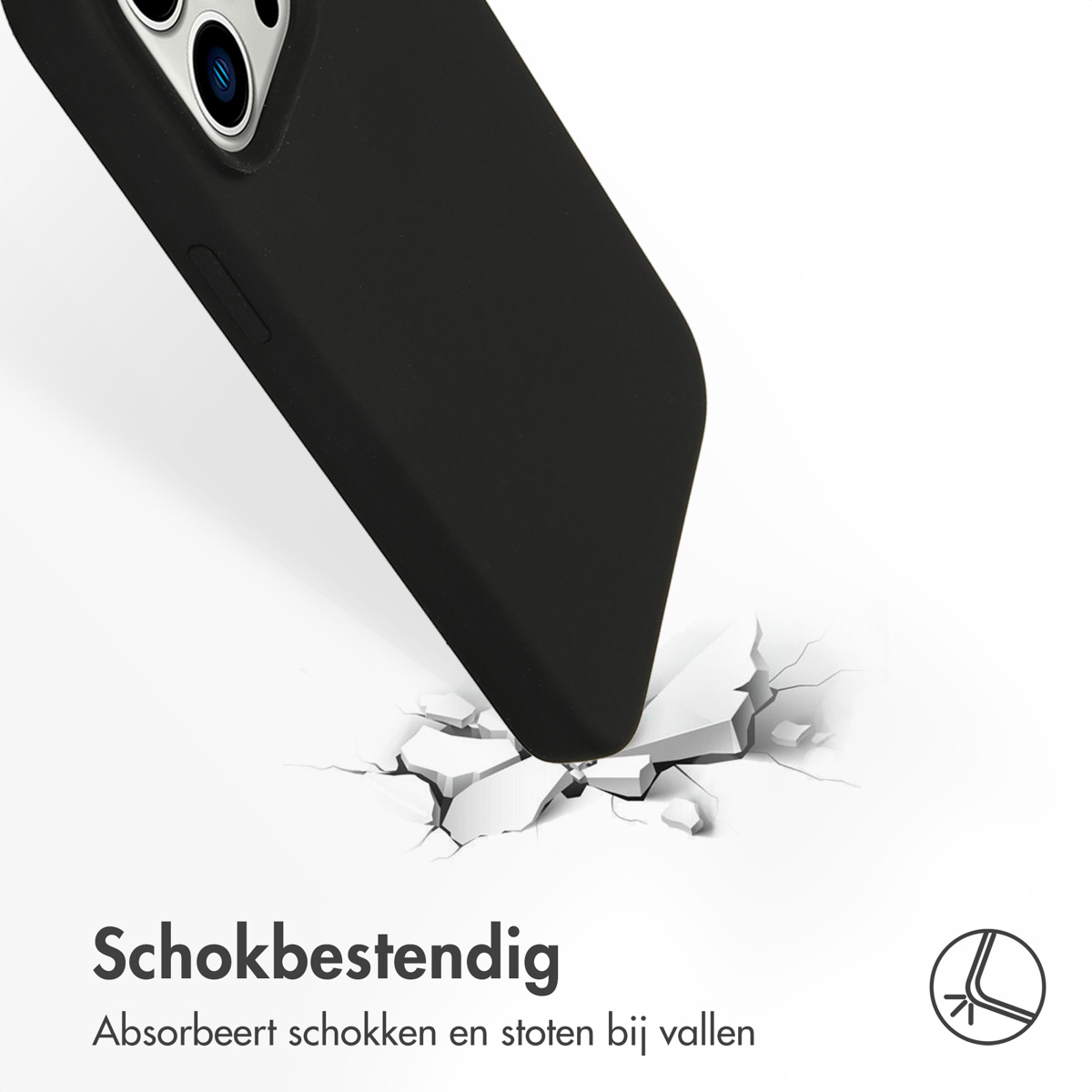 Accezz Liquid Silicone Backcover met MagSafe Apple iPhone 14 Pro Max - Zwart
