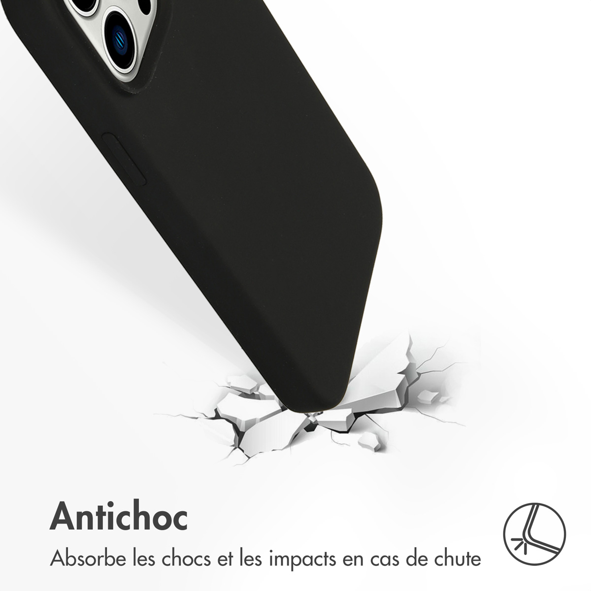 Accezz Liquid Silicone Backcover met MagSafe Apple iPhone 14 Pro Max - Zwart