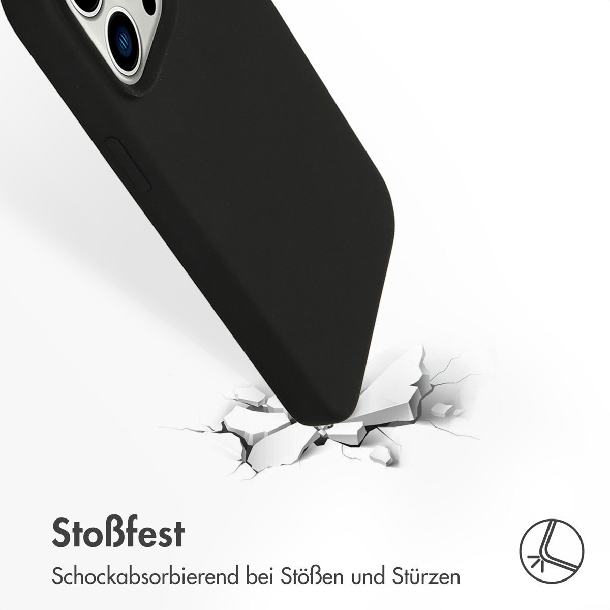 Accezz Liquid Silicone Backcover met MagSafe Apple iPhone 14 Pro Max - Zwart