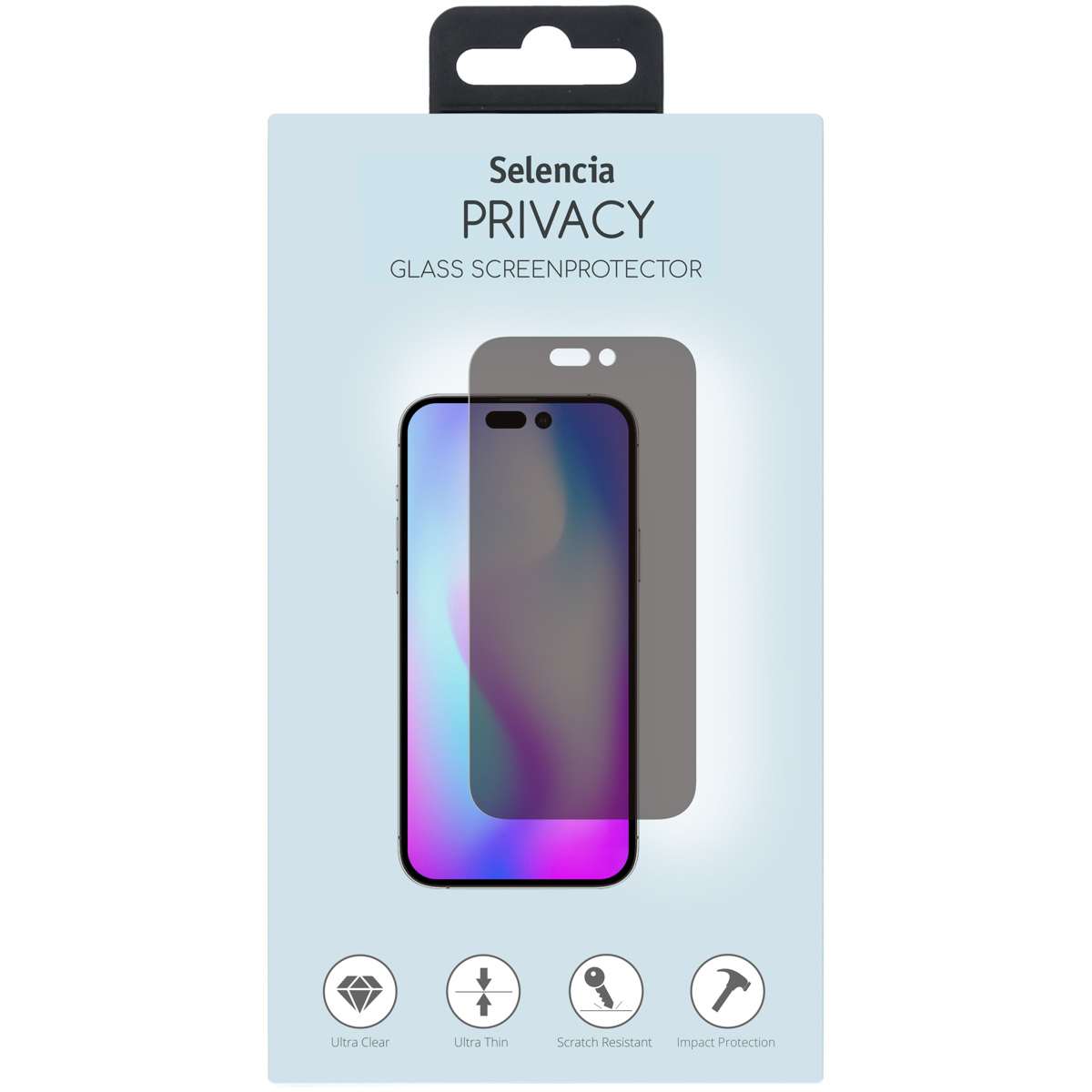 Selencia Gehard Glas Privacy Screenprotector voor Apple iPhone 14 Pro