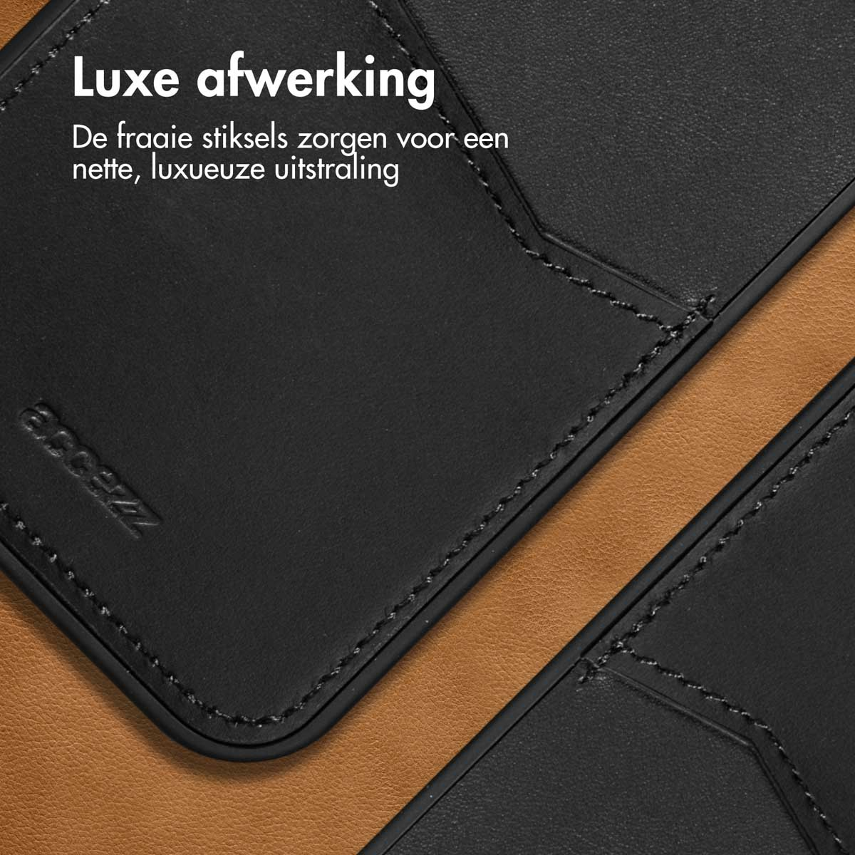 Accezz Premium Leather Card Slot Backcover Apple iPhone 14 Plus - Zwart