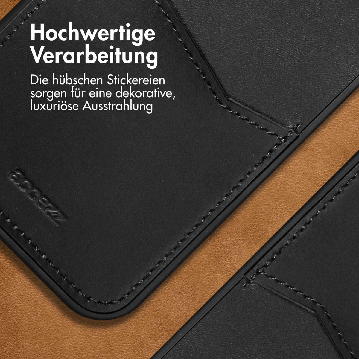 Accezz Premium Leather Card Slot Backcover Apple iPhone 14 Plus - Zwart