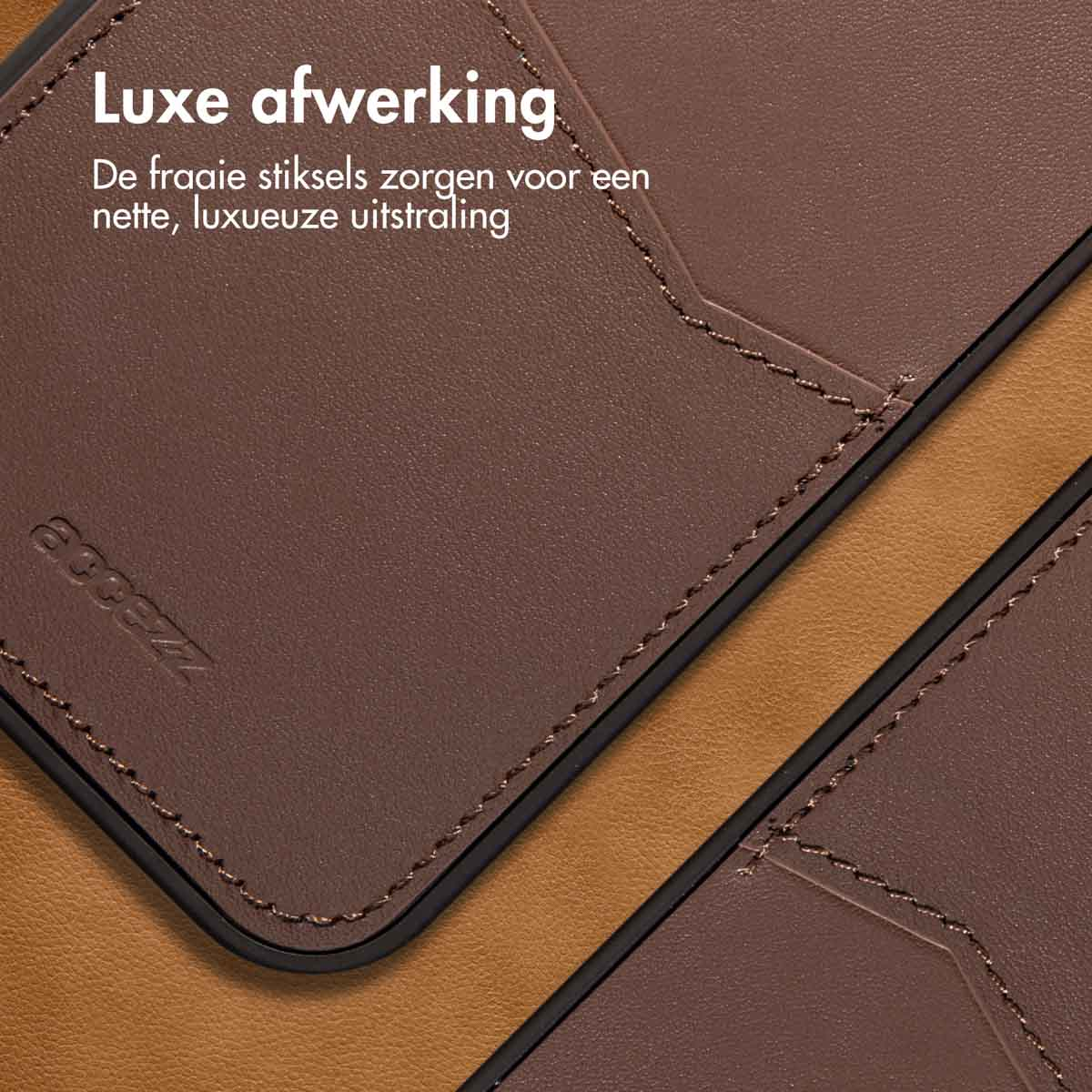 Accezz Premium Leather Card Slot Backcover Apple iPhone 14 Pro Max - Bruin