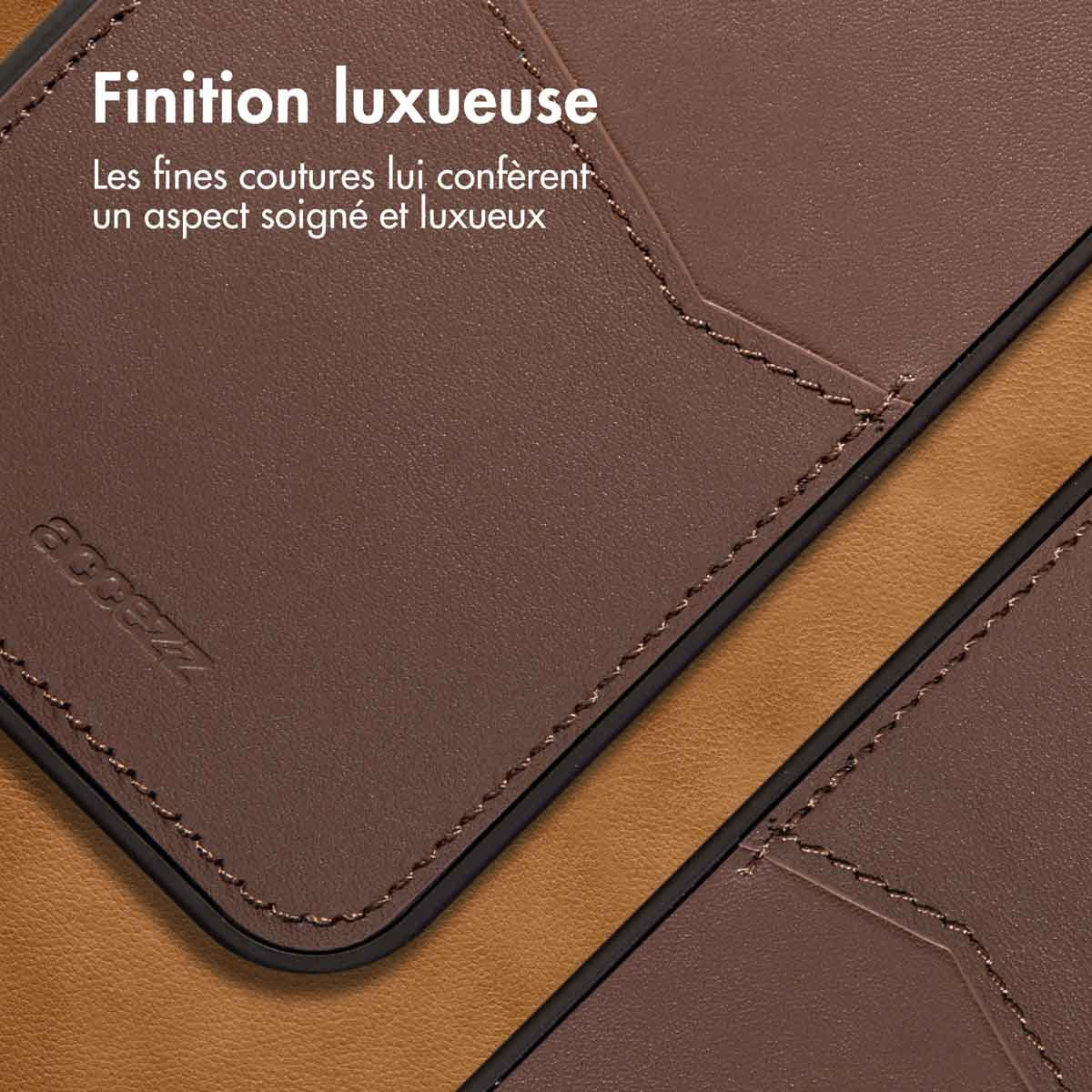 Accezz Premium Leather Card Slot Backcover Apple iPhone 14 Pro Max - Bruin