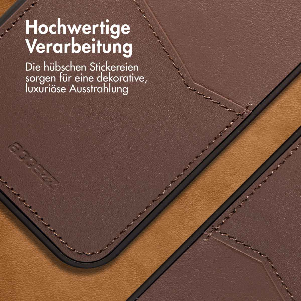 Accezz Premium Leather Card Slot Backcover Apple iPhone 14 Pro Max - Bruin