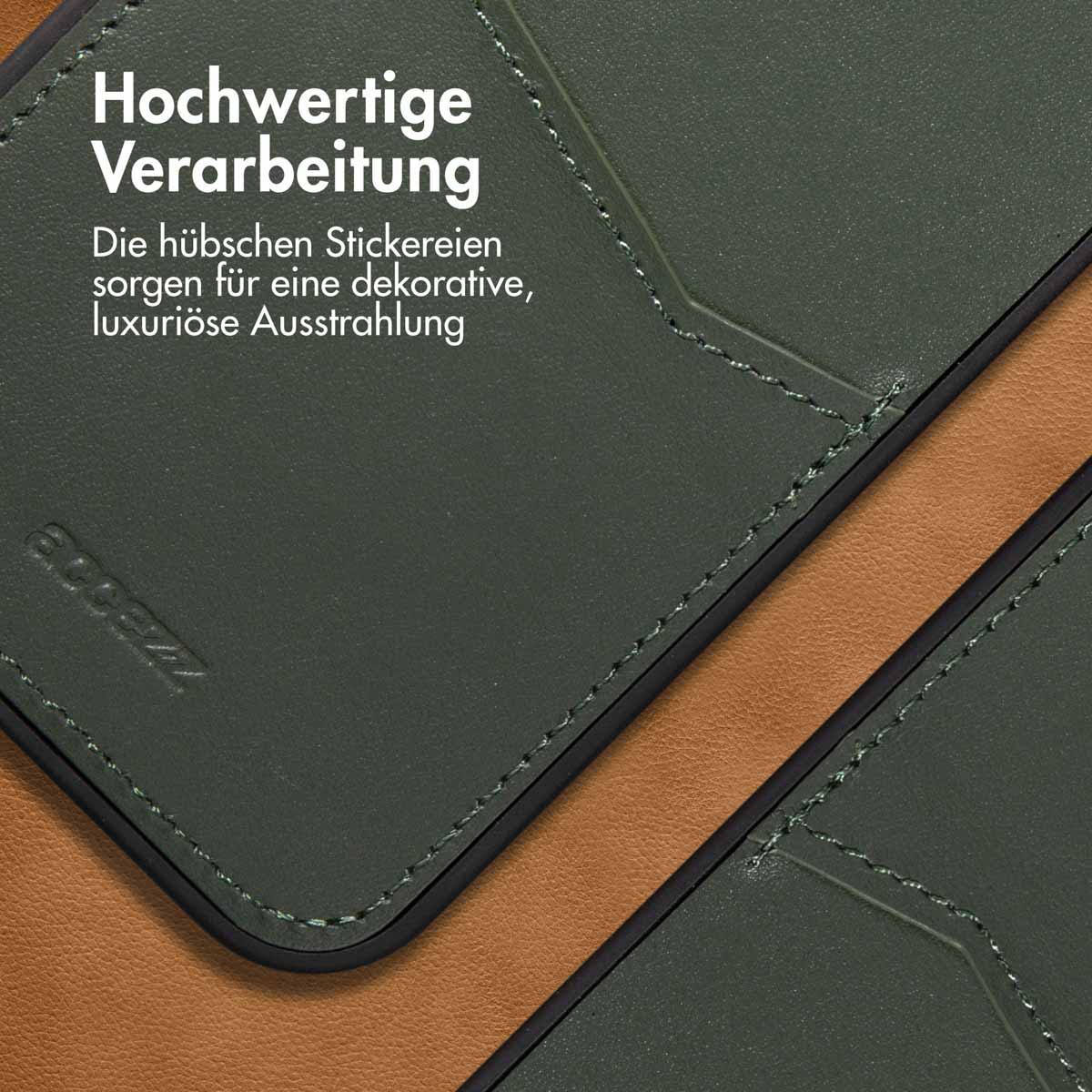 Accezz Premium Leather Card Slot Backcover Apple iPhone 14 Pro Max - Groen
