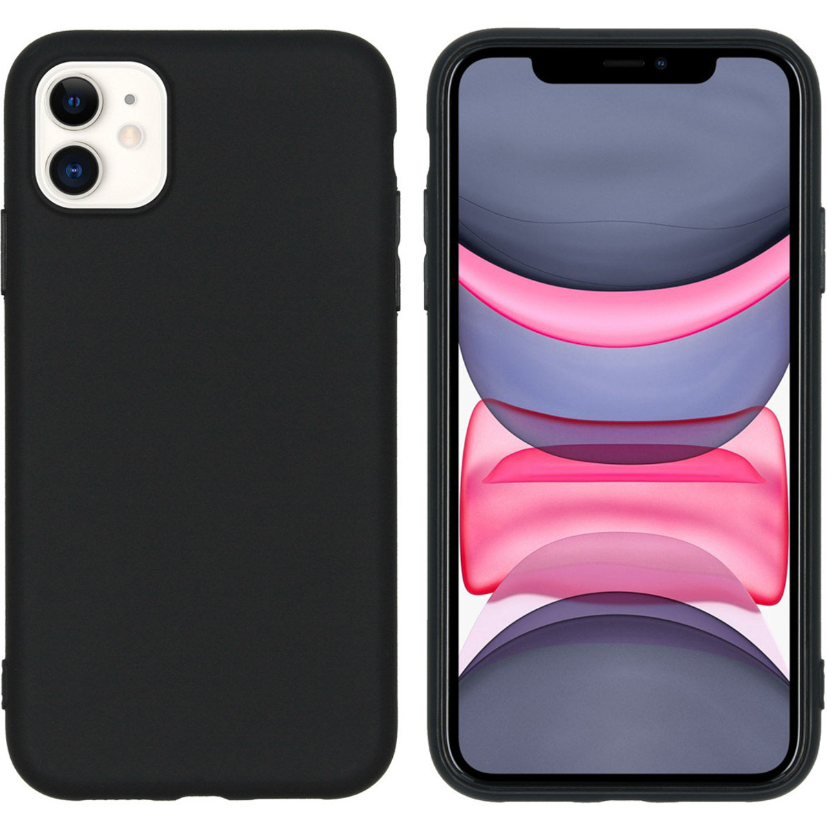 Accezz Color Backcover Apple iPhone 11 - Zwart