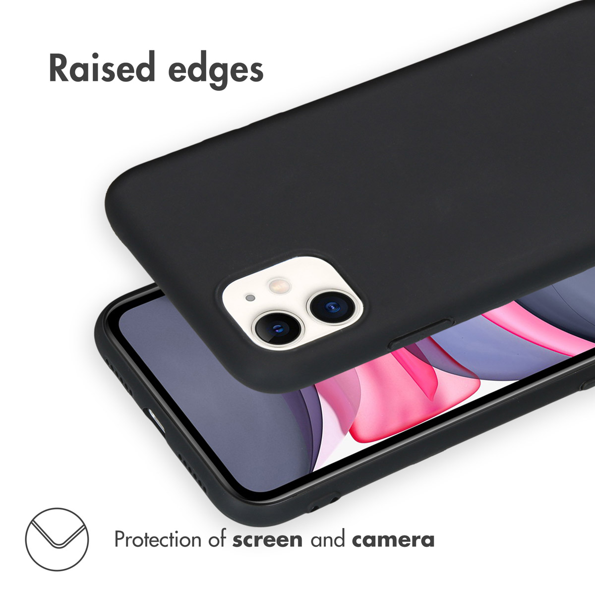 Accezz Color Backcover Apple iPhone 11 - Zwart