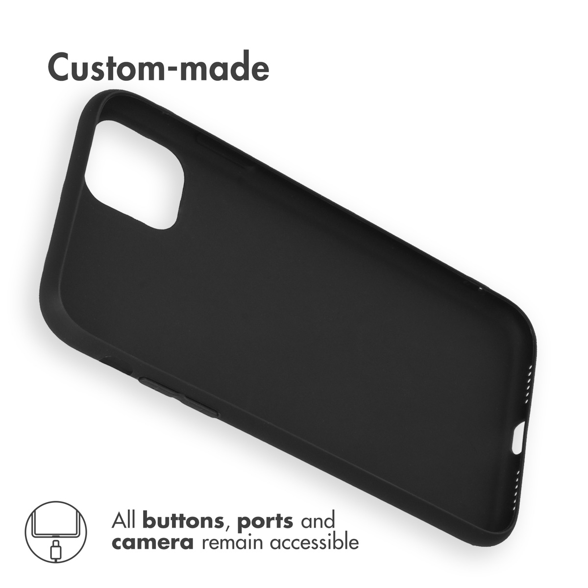 Accezz Color Backcover Apple iPhone 11 - Zwart