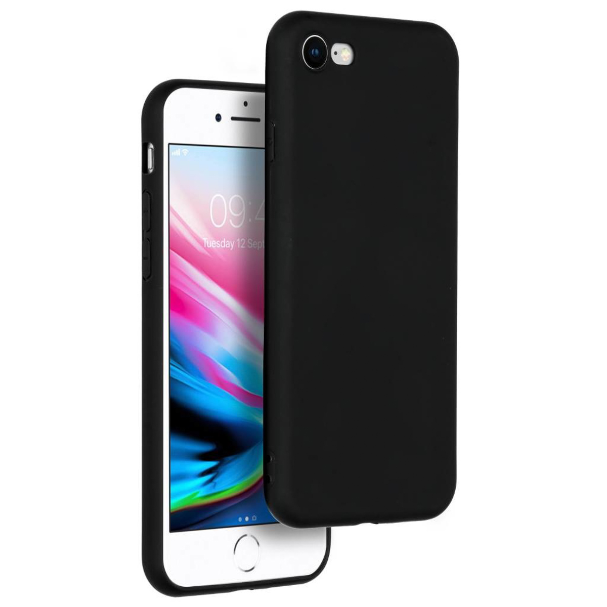 Accezz Color Backcover Apple iPhone SE (2022 / 2020) / 8 / 7 - Zwart