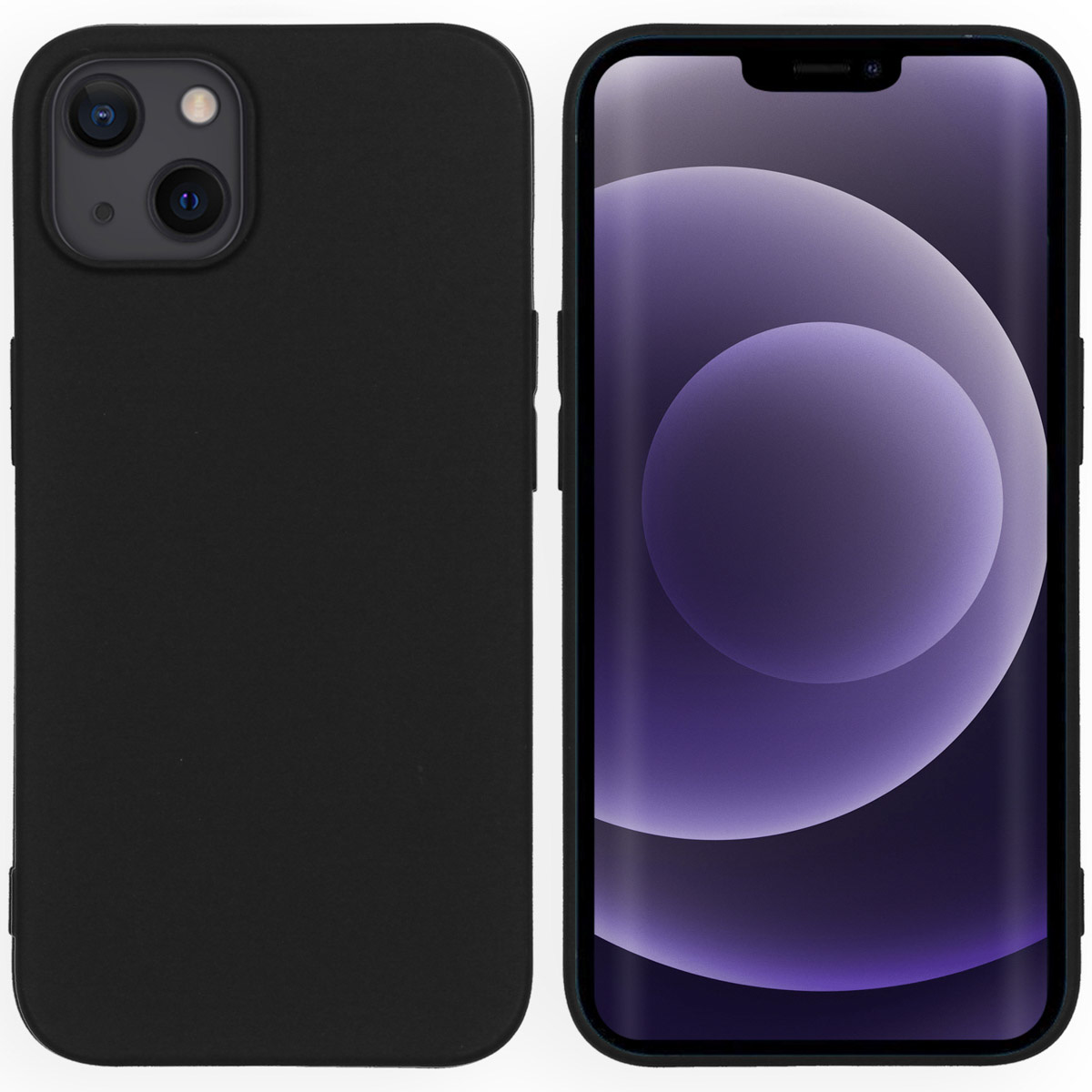Accezz Color Backcover Apple iPhone 13 - Zwart