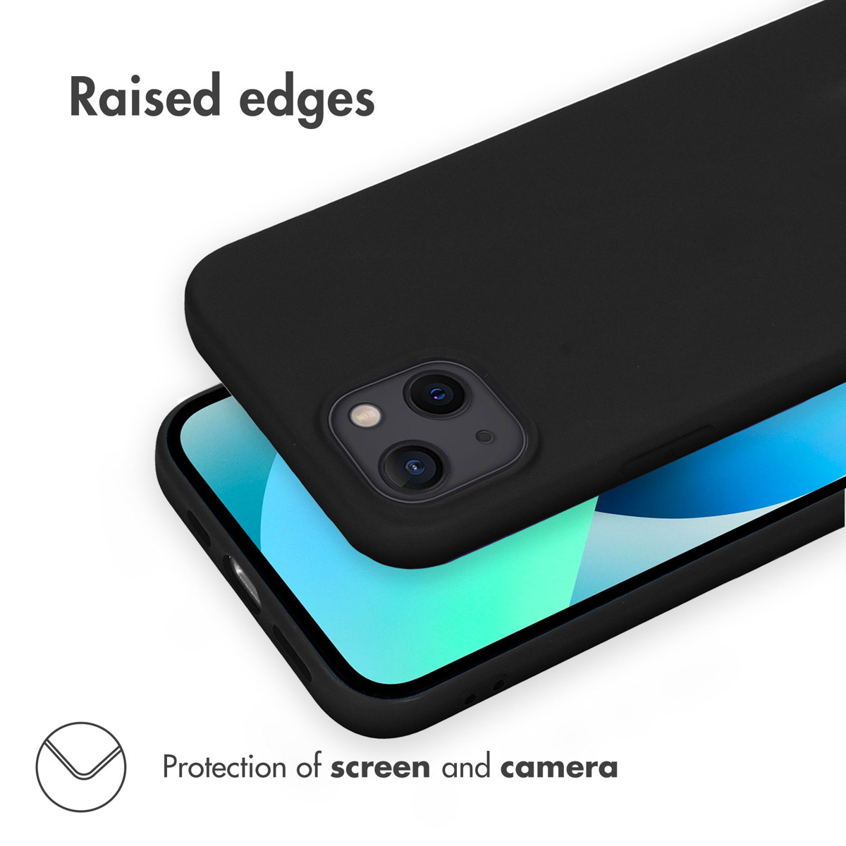 Accezz Color Backcover Apple iPhone 13 - Zwart