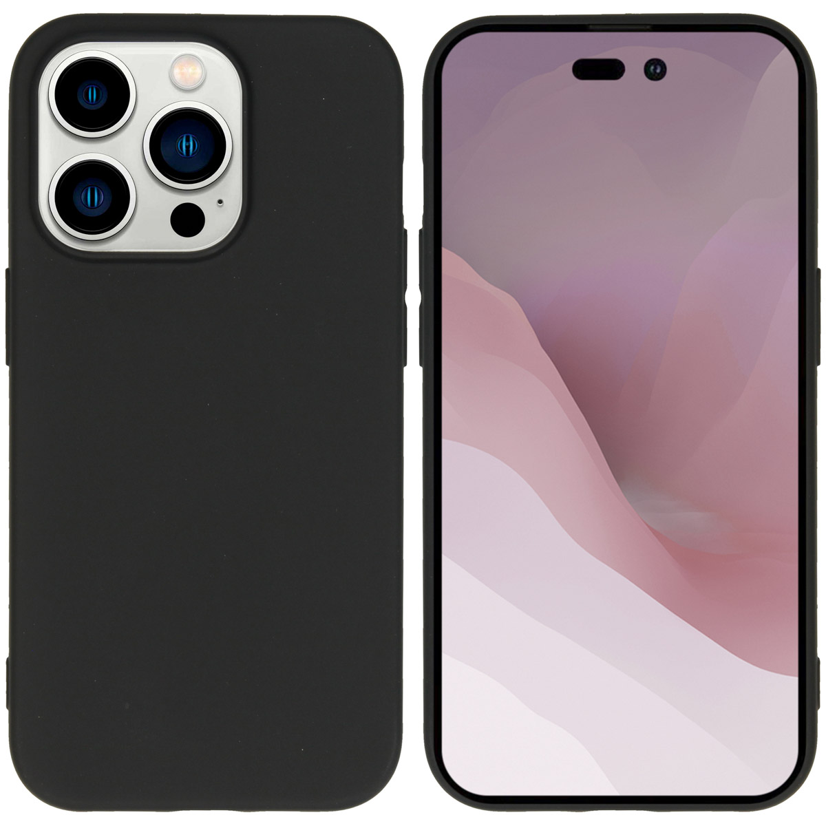 Accezz Color Backcover Apple iPhone 14 Pro - Zwart