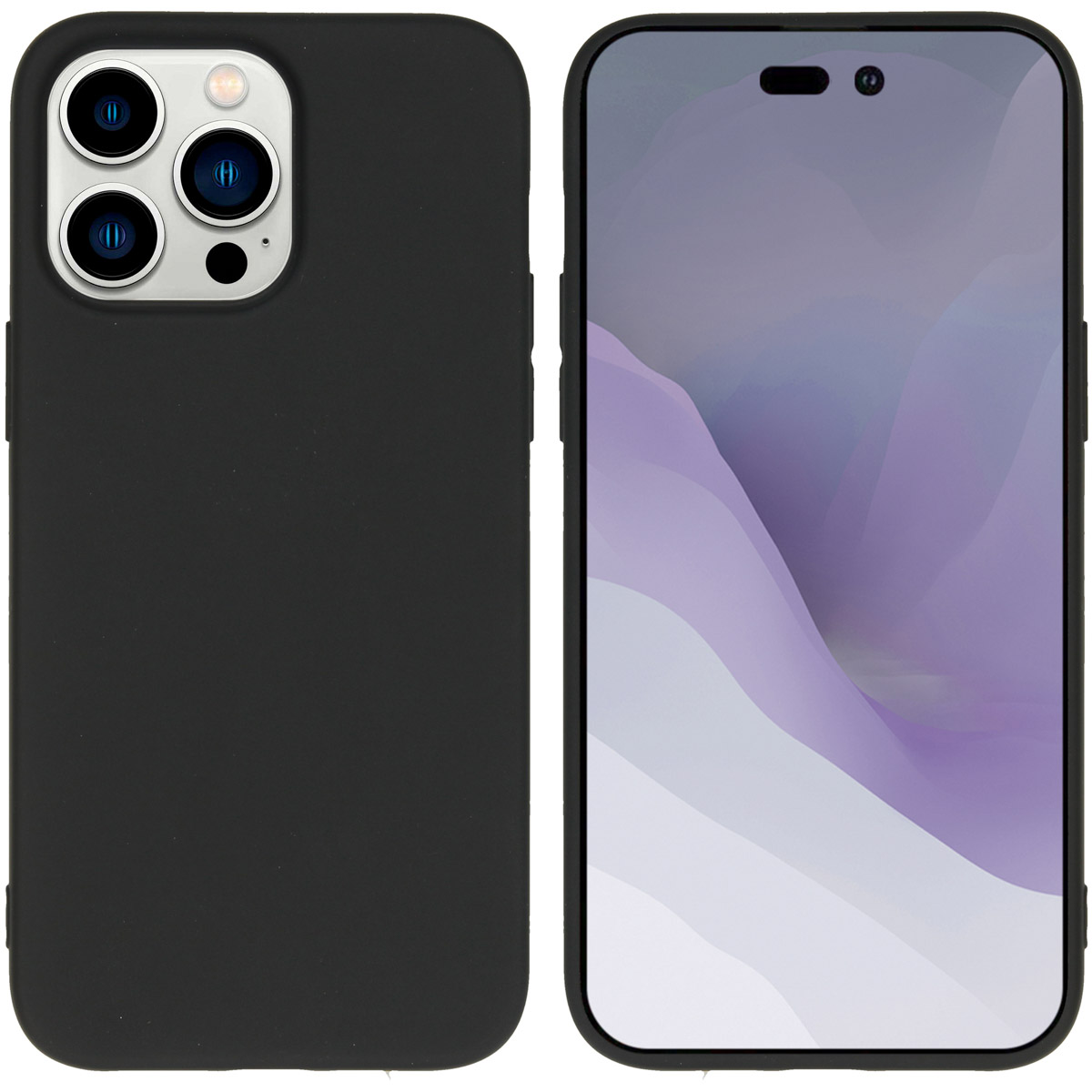 Accezz Color Backcover Apple iPhone 14 Pro Max - Zwart